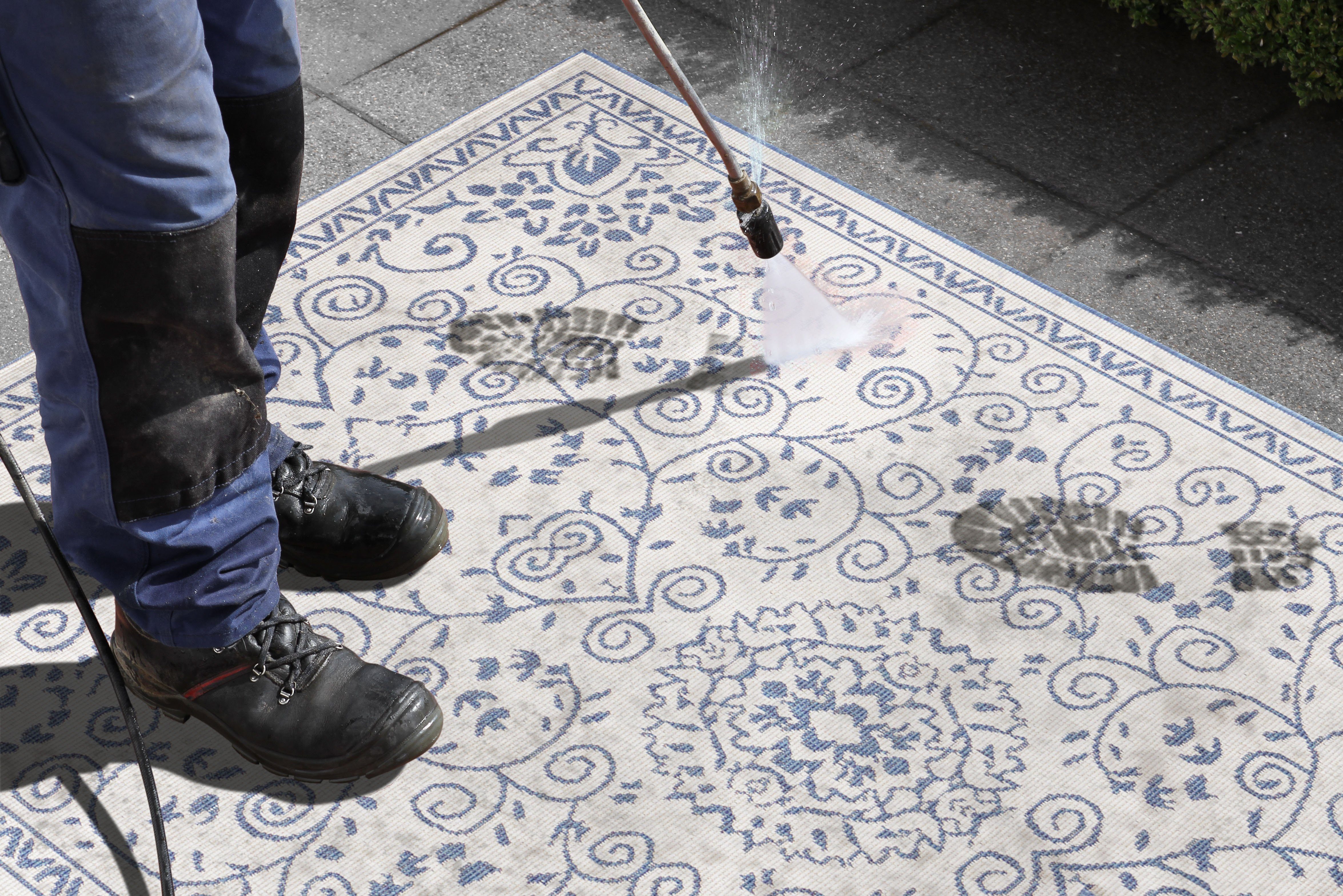 NORTHRUGS Vloerkleed LEYTE tweezijdig te gebruiken kleed In- & outdoor, vloerkleed, vintage, weerbestendig, balkon, tuin, woonkamer
