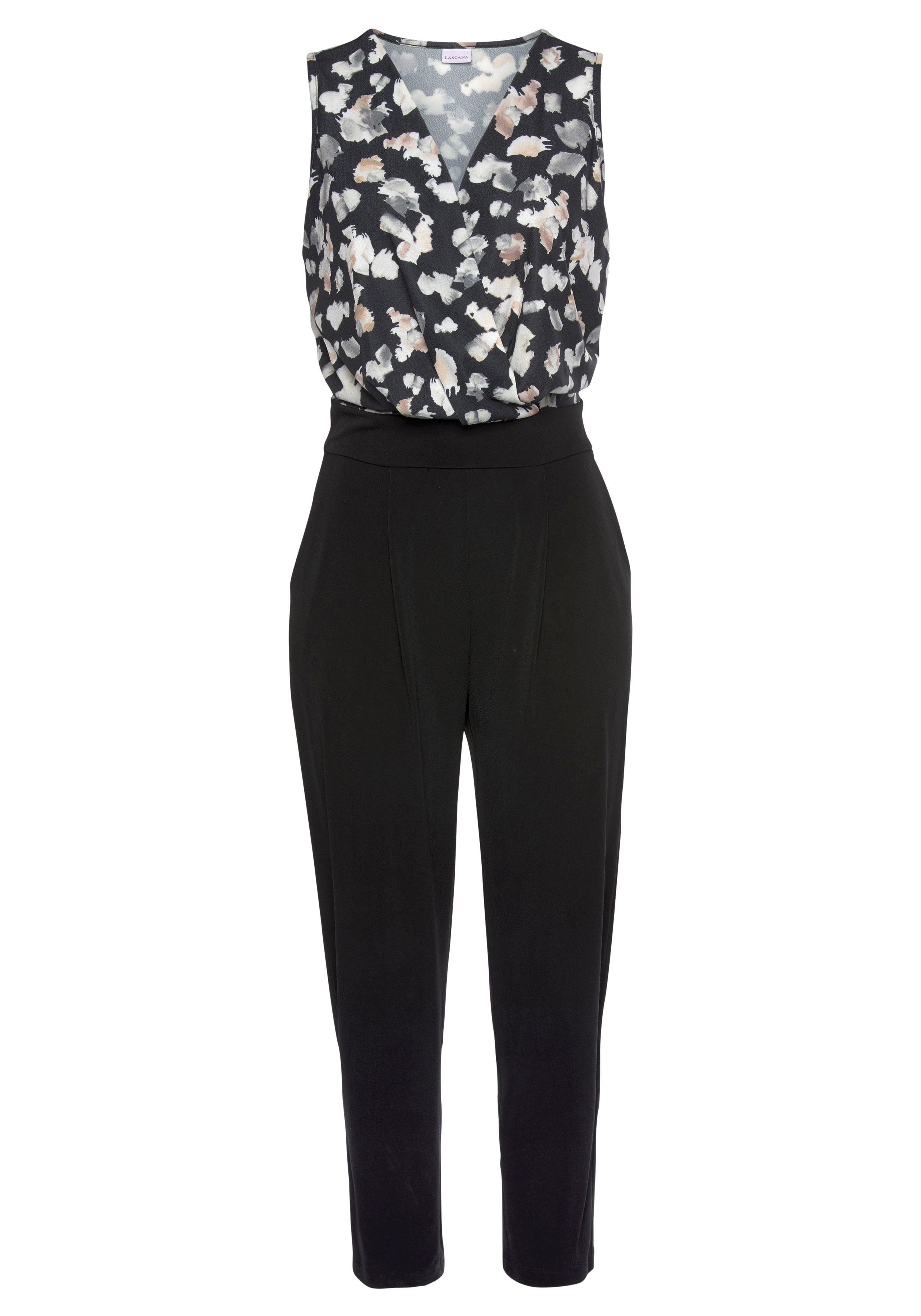 Lascana Jumpsuit met bedrukt bovenstuk, elegante jumpsuit, business-look, feestelijk