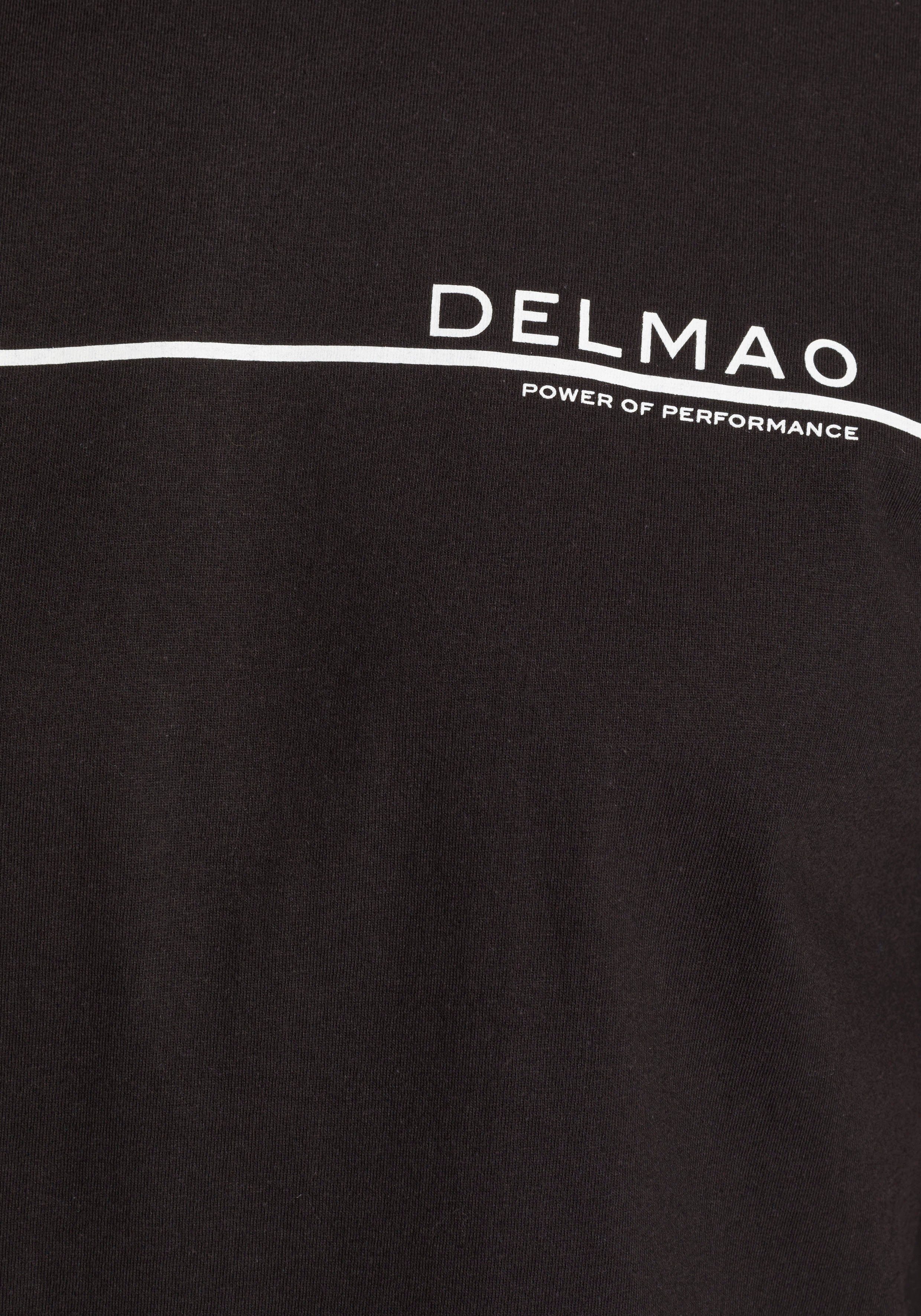 DELMAO T-shirt Korte mouw, met coole print, ronde halslijn, van 100% katoen
