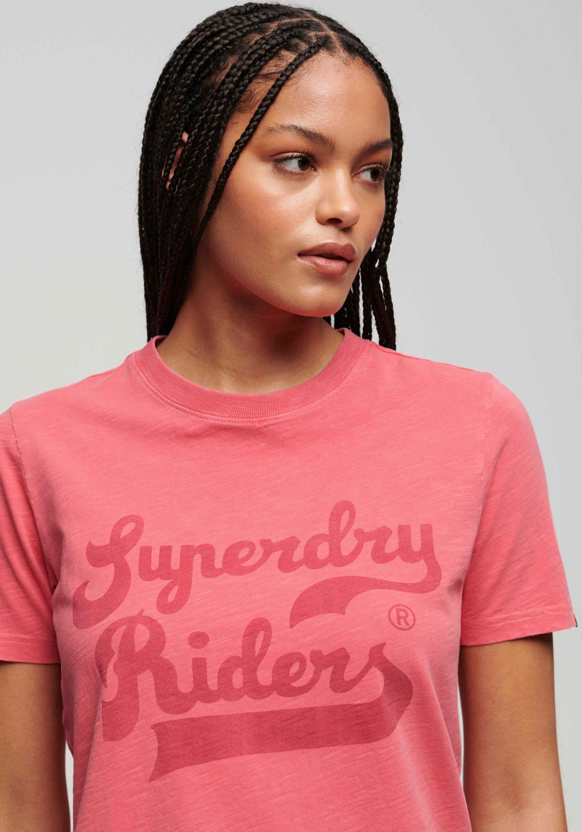 Superdry Shirt met print ARCHIVE KISS PRINT RELAXED TEE