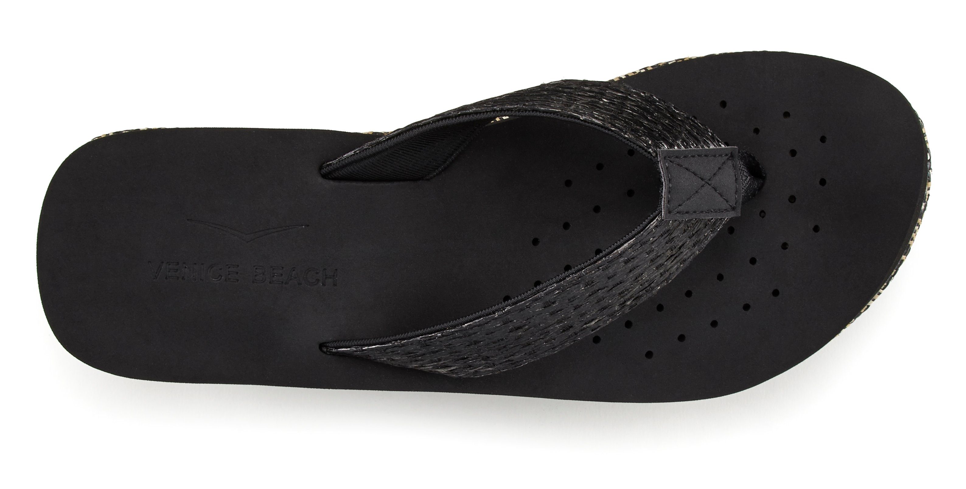 Venice Beach Badslippers Sandaal, pantoffel, badslipper met versierde sleehak VEGAN