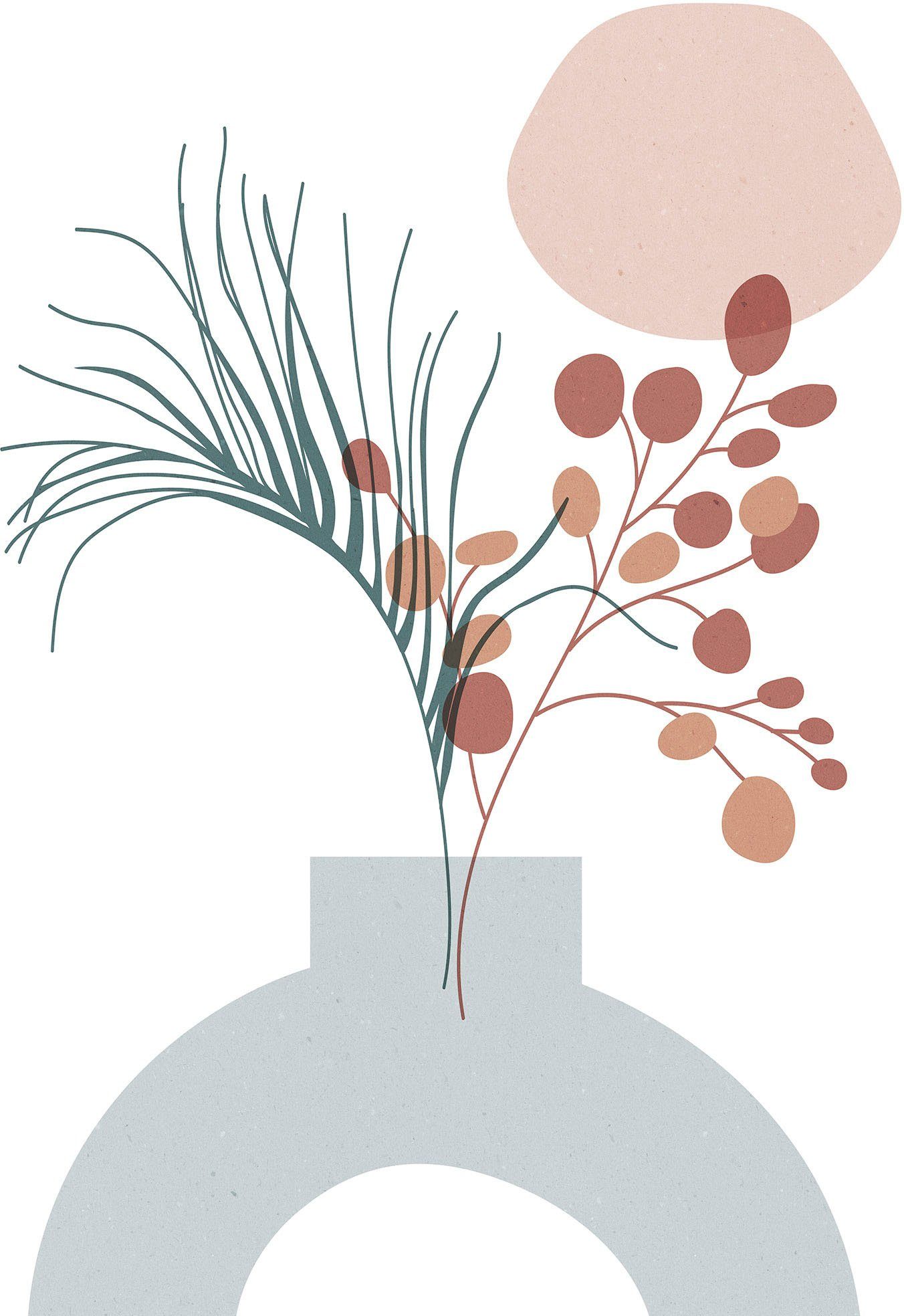 Komar Wanddecoratie Bohemian Vase Wanddecoratie - zonder lijst (1 stuk)