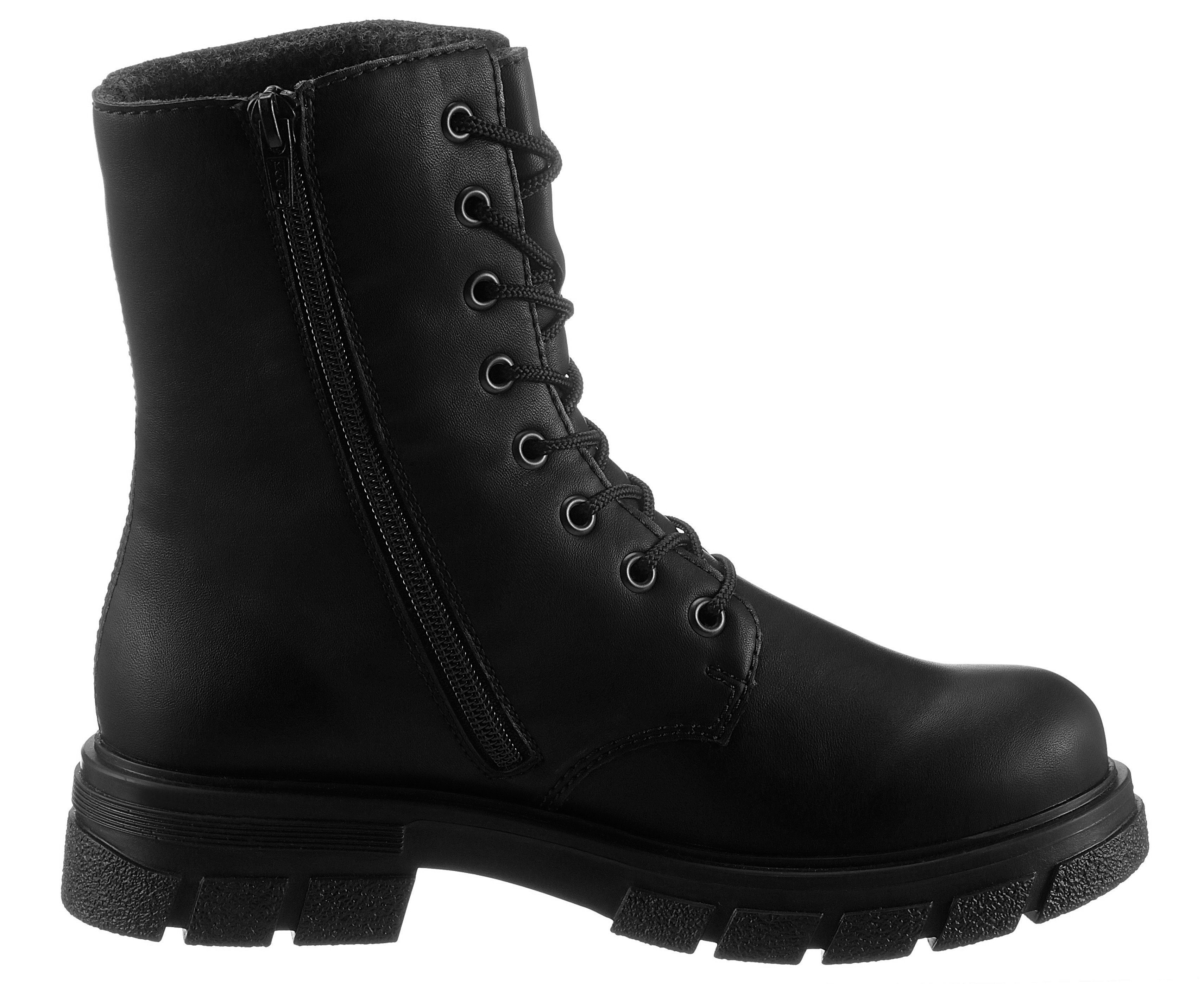Rieker Hoge veterschoenen met stevige profielzool