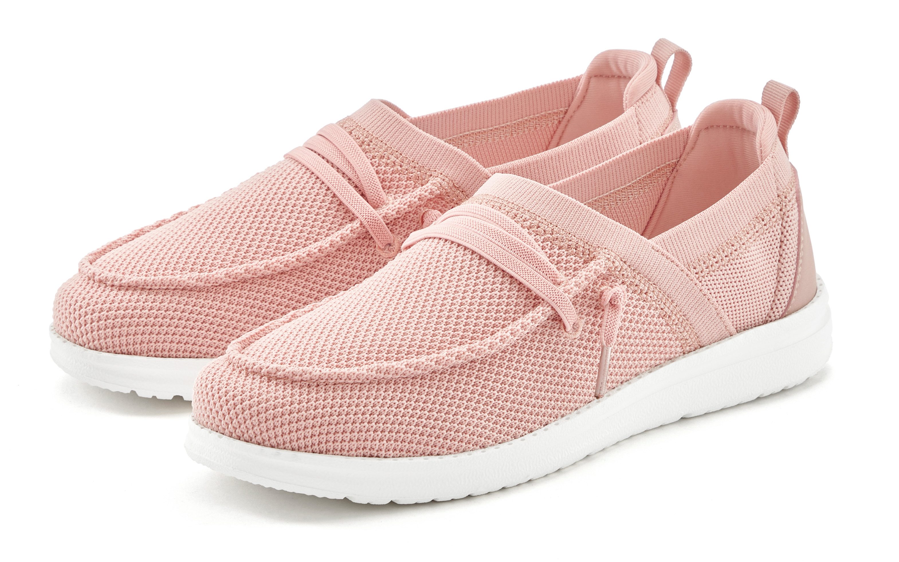 Vivance Sneakers in mesh-look, casual schoen, lage schoen vegan dames schoenen maat 36 EU roze
