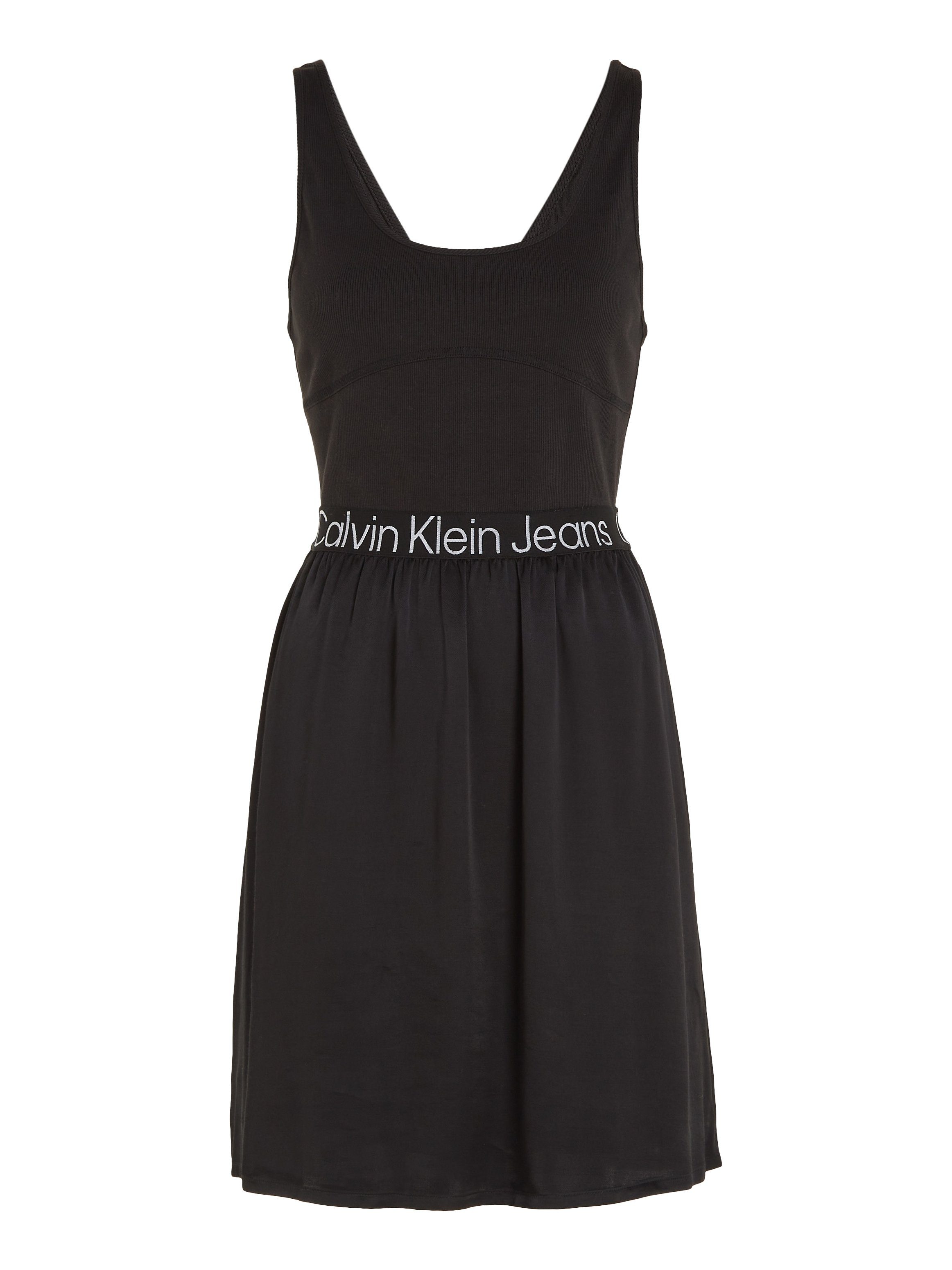 Calvin Klein Jerseyjurk RACERBACK LOGO ELASTIC DRESS