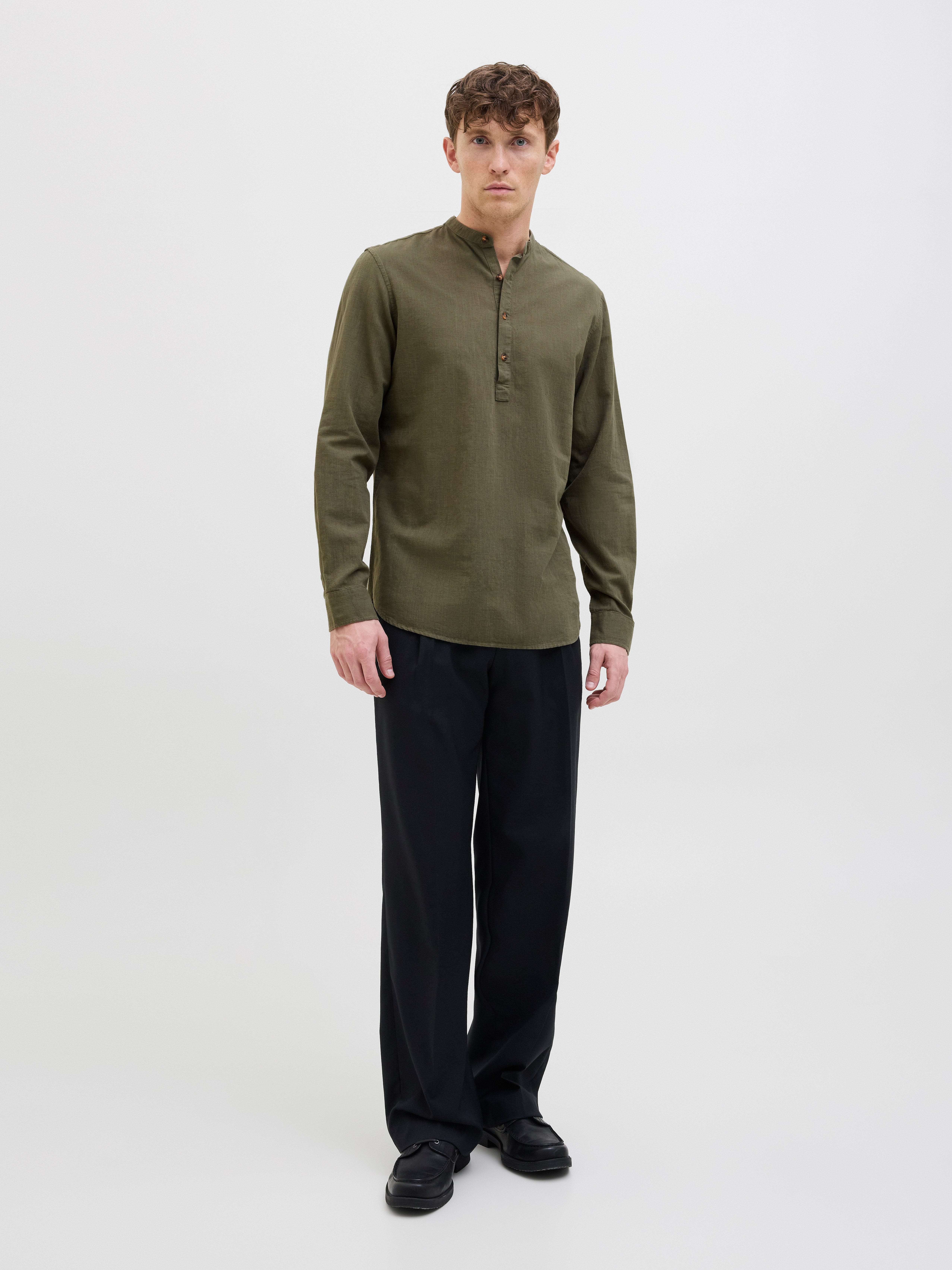 Jack & Jones Overhemd met lange mouwen JJESUMMER HALF PLACKET SHIRT LS SN