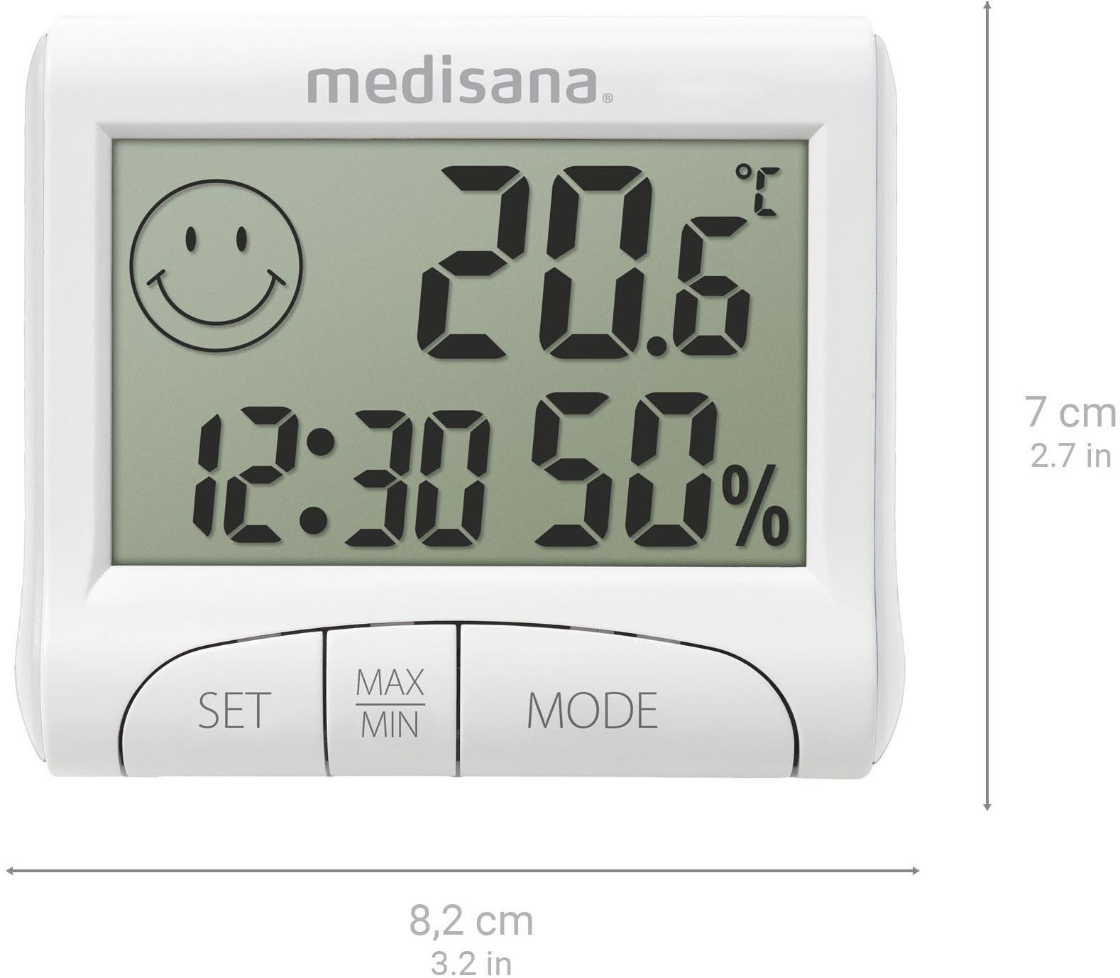 Medisana Weerstation voor binnen HG 100 Luchtvochtigheid, kamertemperatuur, hoogste en laagste waarden