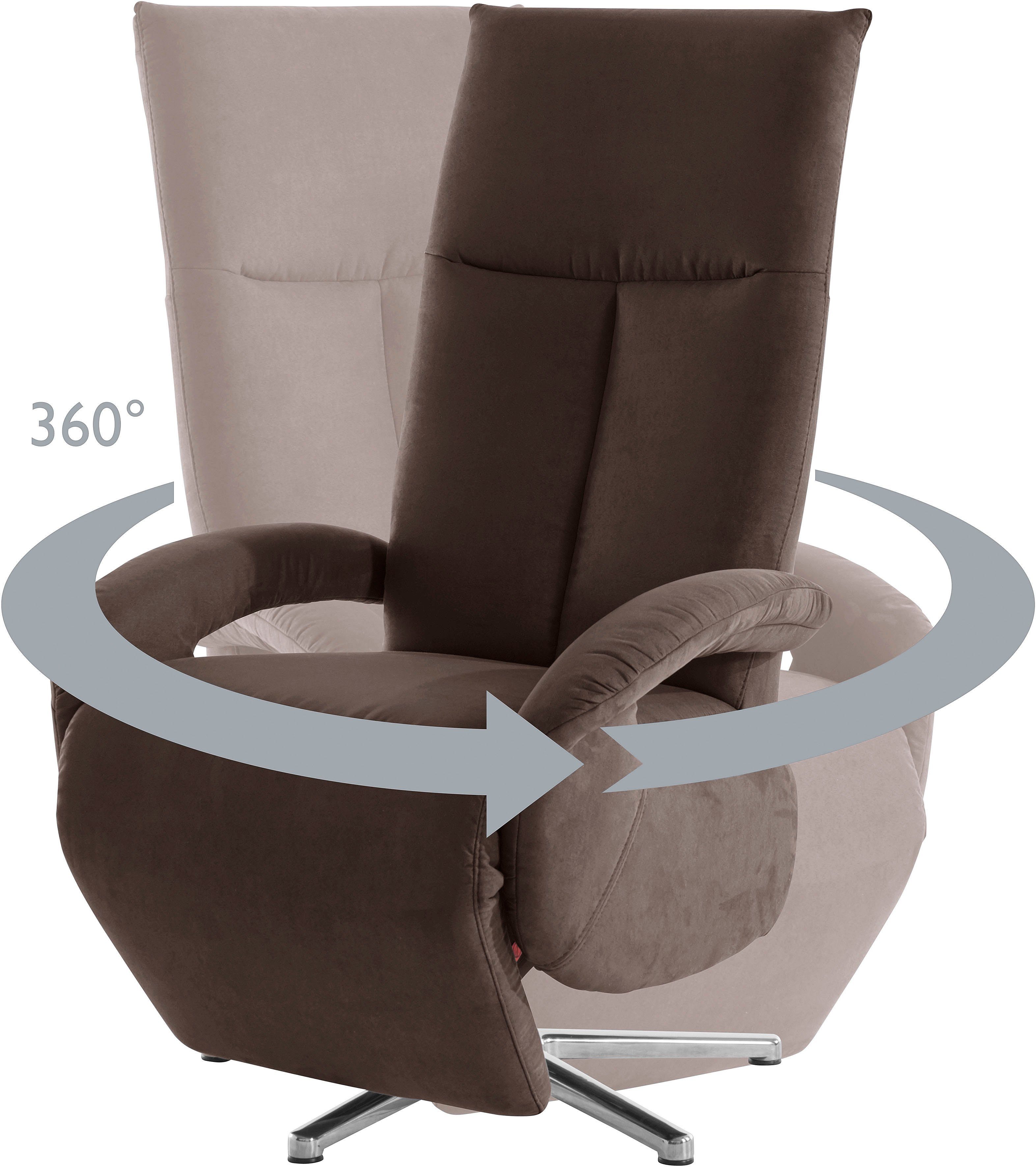 sit&more Relaxfauteuil Tycoon met verstelbare hoofdsteun en 360° draaifunctie keuze tussen handmatige of elektrische functie, ook met accu (draadloos)