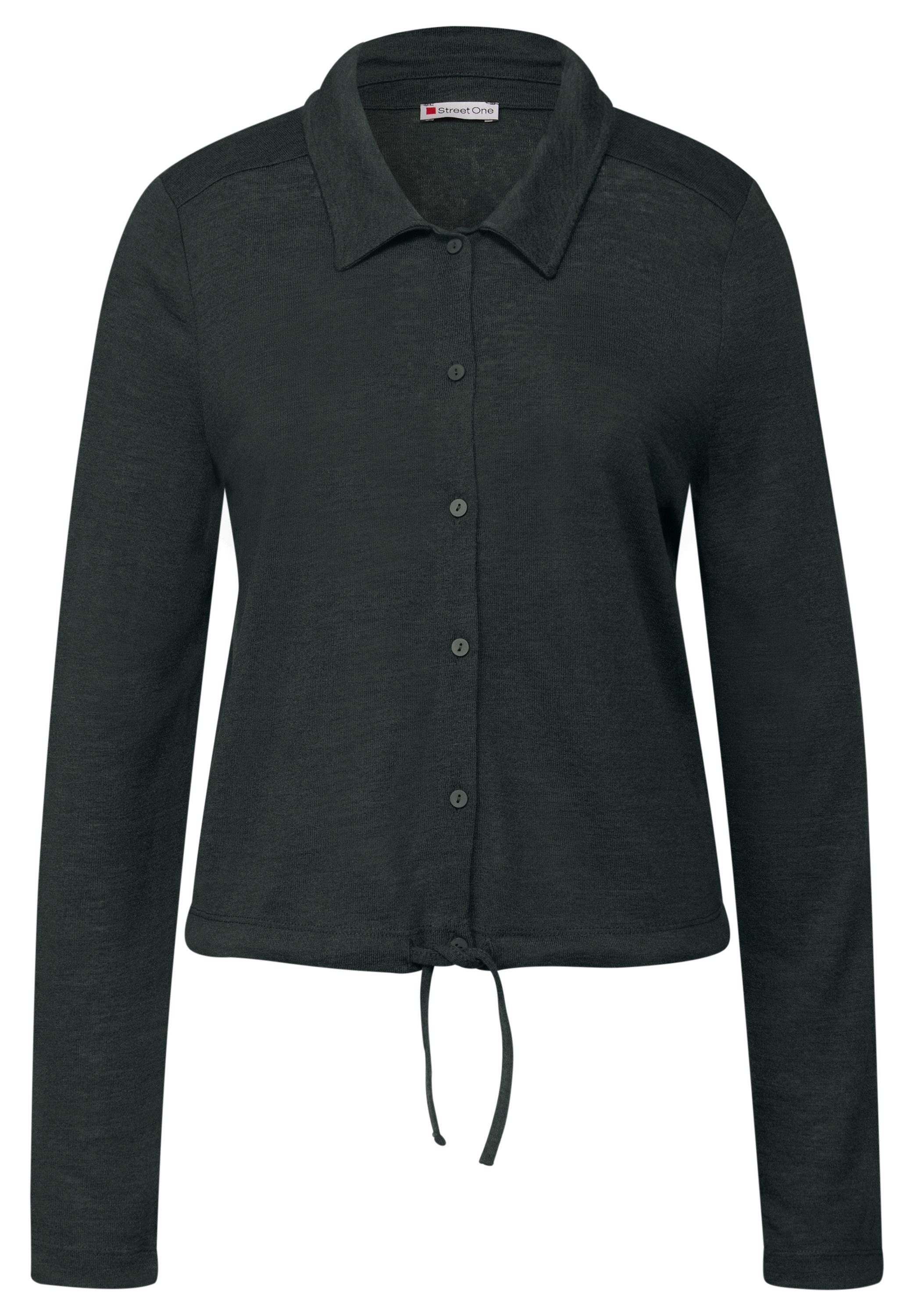 STREET ONE Vest met een overhemdkraag en knoopsluiting
