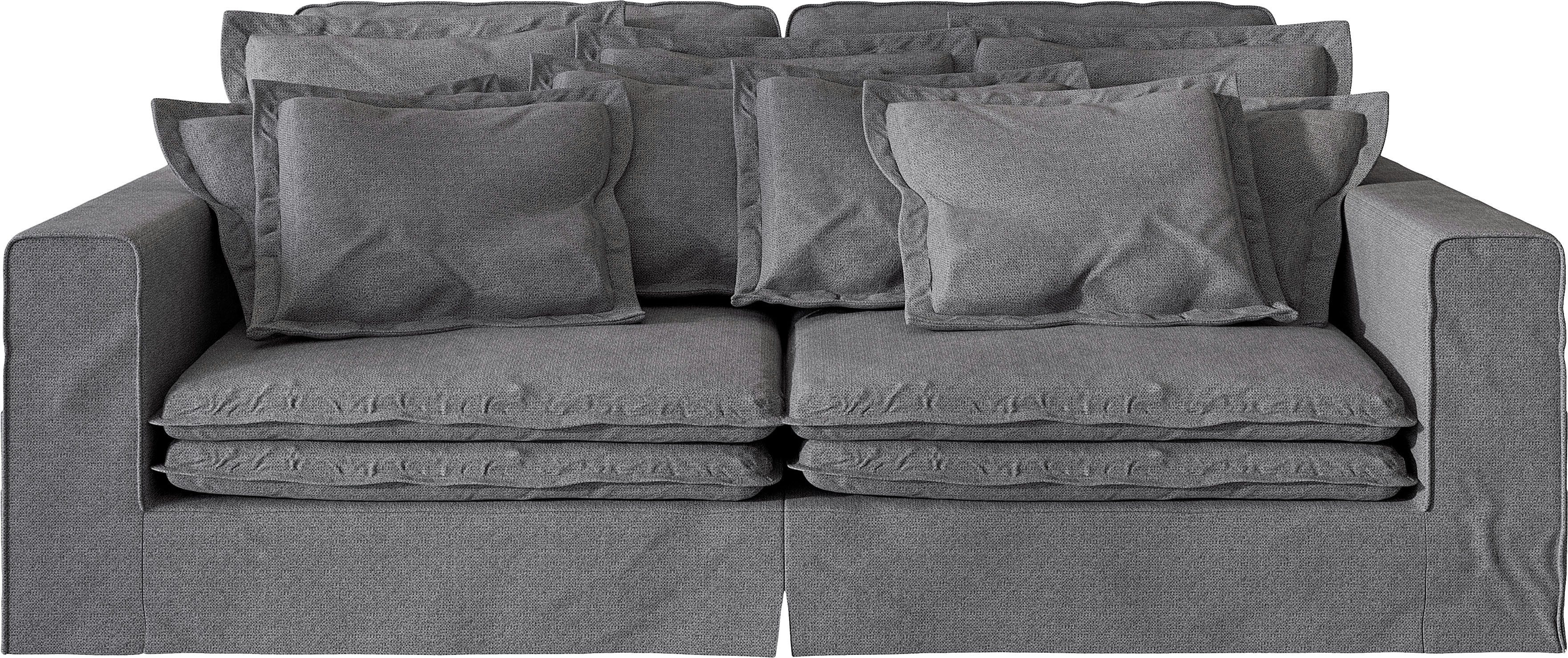 Home affaire 4-zitsbank ALISSAS met veel kussens, biesjes aan de kussens Hoeslook, met kleine zakken aan de zijkant voor opberging