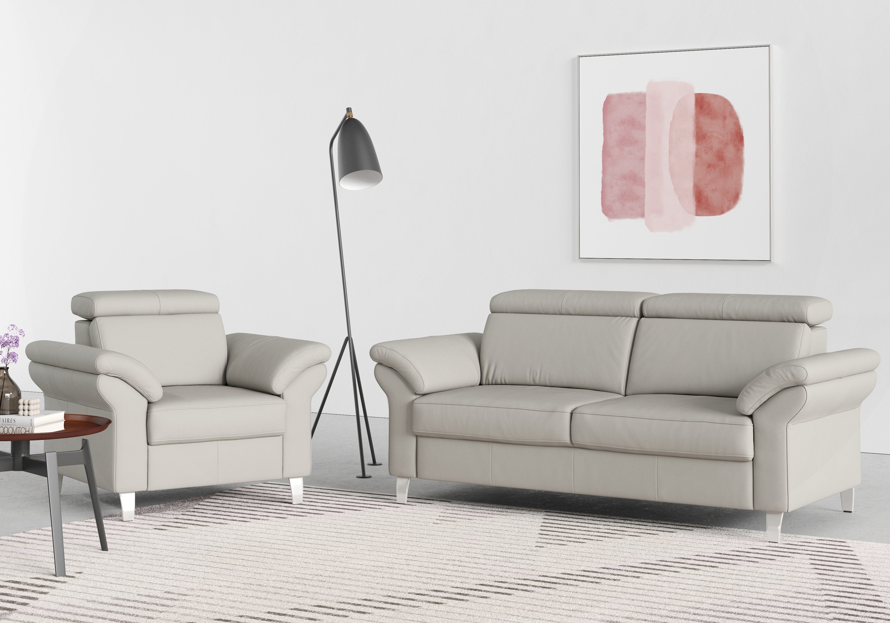 sit&more 2,5-zitsbank Arngast met binnenvering en verstelbare hoofdsteun