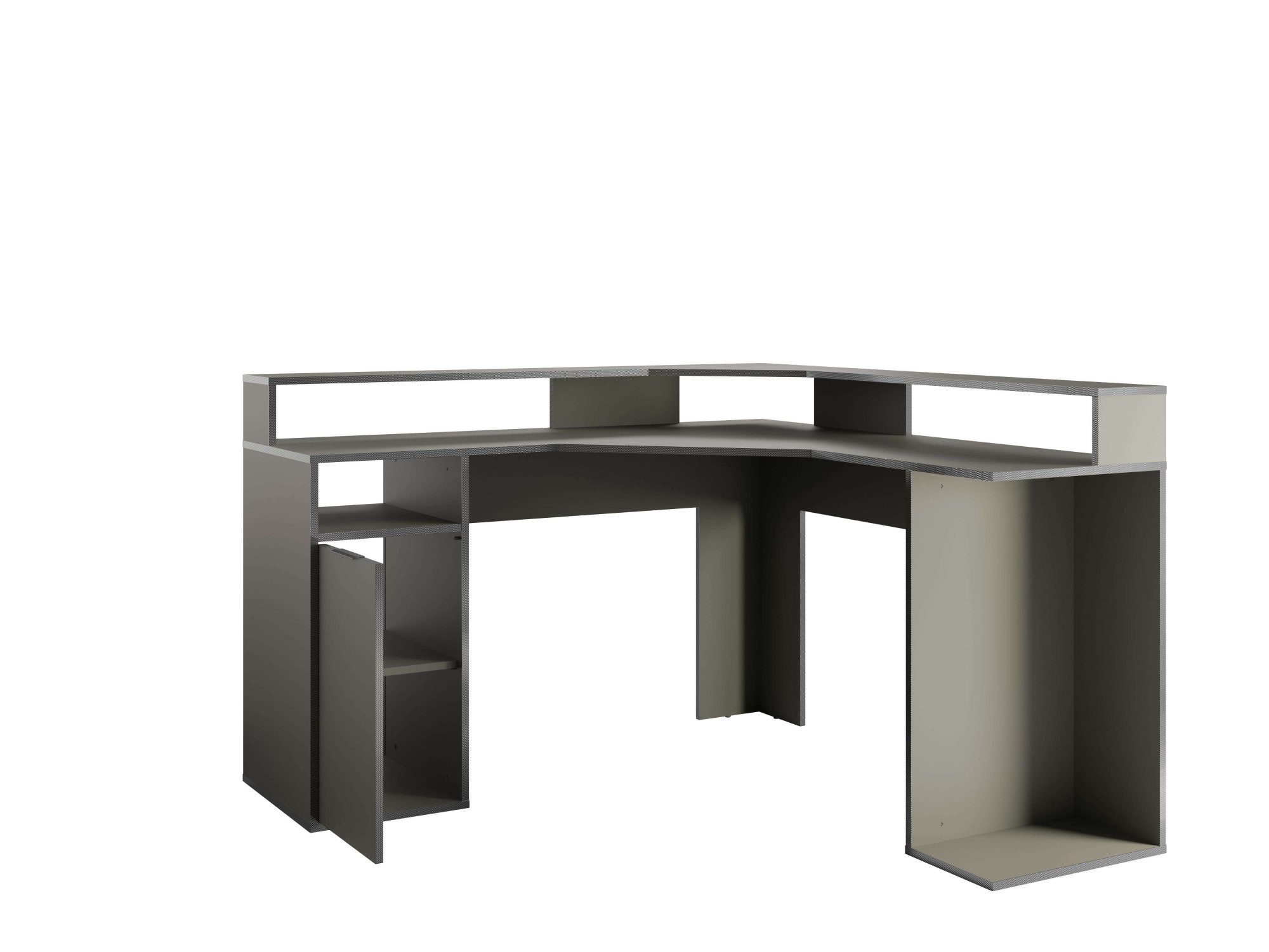 INOSIGN Hoekbureau Omaha Gamingtafel met deur, tower vak en monitorplank, breedte 139 cm