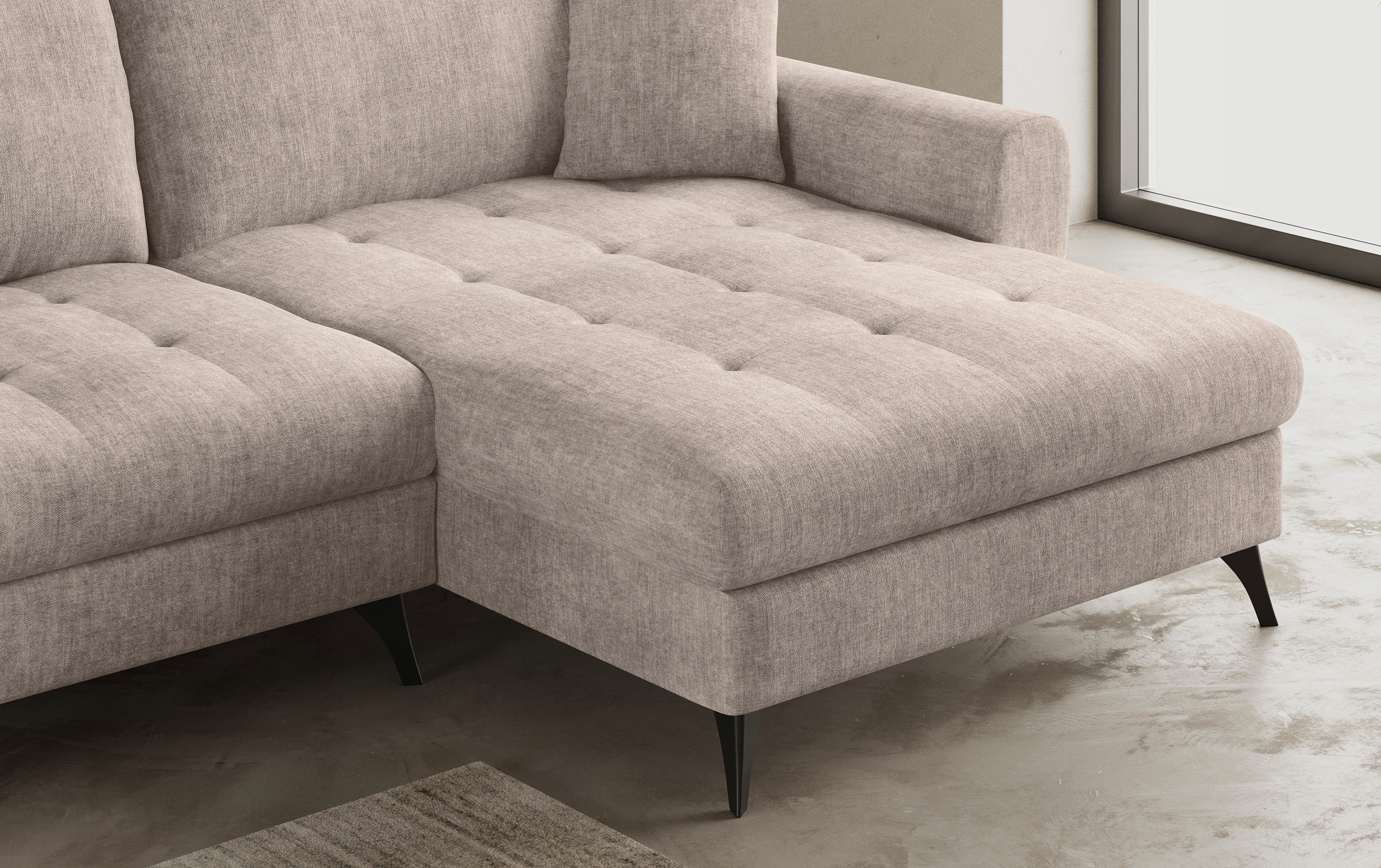 Mr. Couch Hoekbank Blackburn II L-vorm Optioneel met koudschuimvering tot 140 kg belastbaar