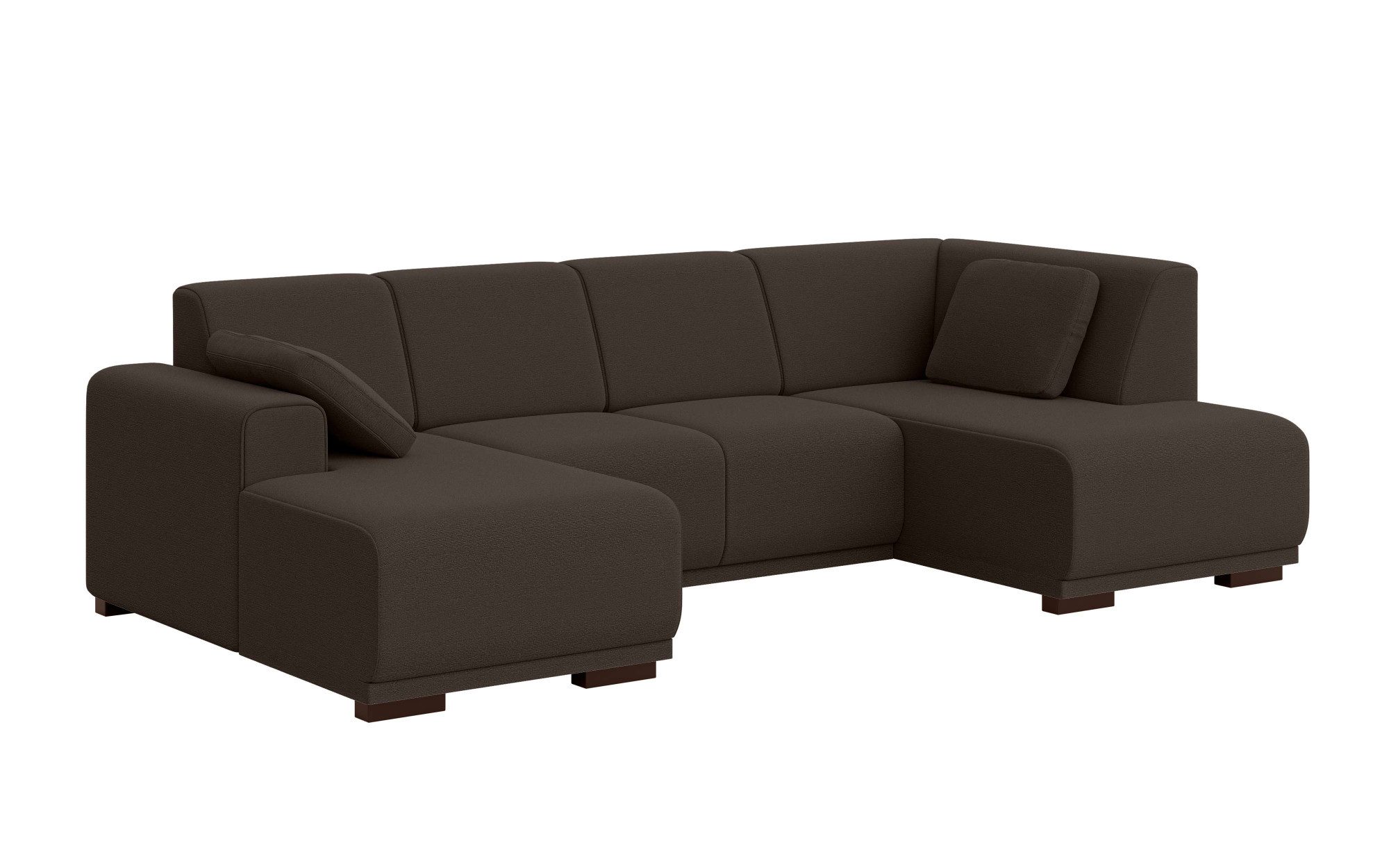 Home affaire Zithoek BORNHOLM U-vorm met chaise longue rechts/links, B/D/H: 300/162/85 cm U-vorm met golvende ondervering, chaise longue rechts of links bestelbaar