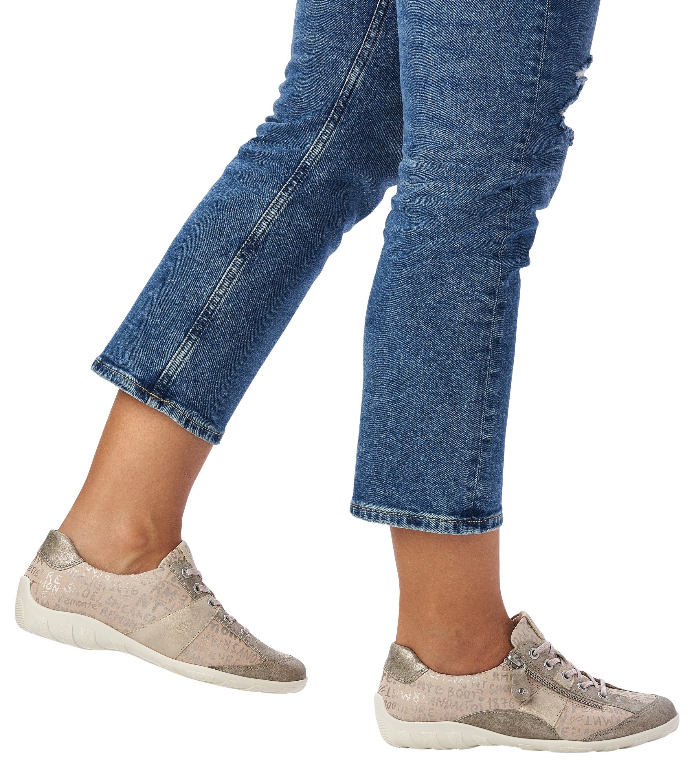 Remonte Veterschoenen met fijne metallic glans, vrijetijdsschoen, lage schoen, veterschoen