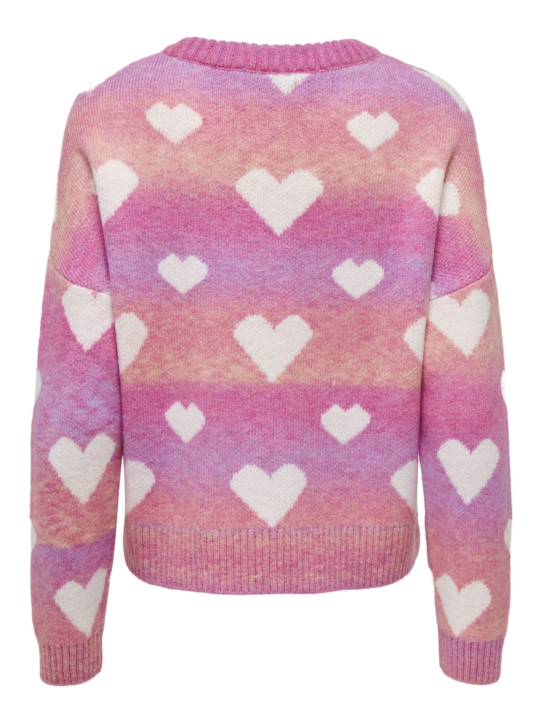 Only Gebreide trui ONLAIDA L S HEART PULLOVER EX KNT