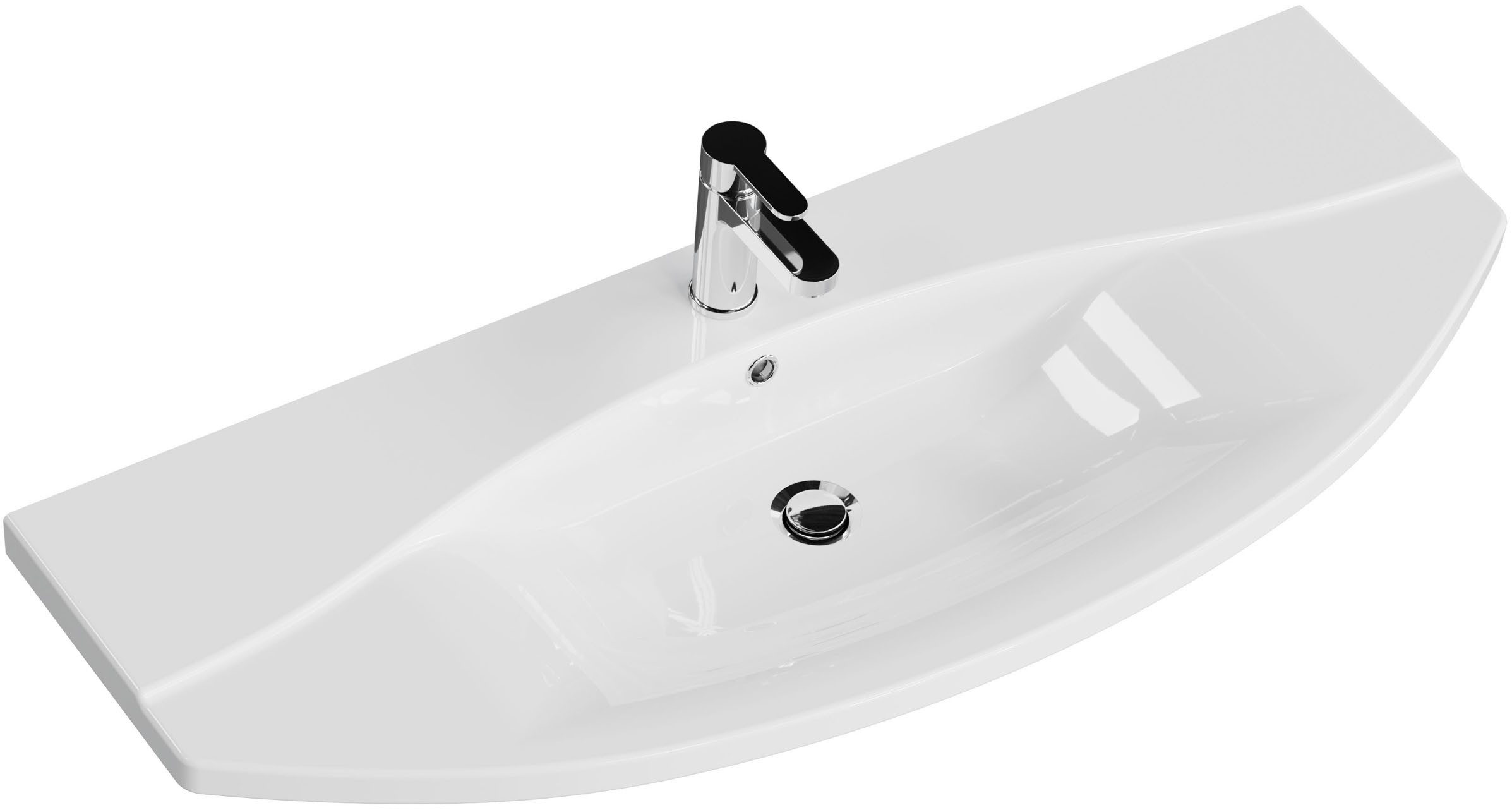 Saphir Badmeubelset Serie 4010 5-delig keramische wastafel met LED-spiegelkast Bad set met onderkast, hangkast, middelkast, incl. deurdemper (set)