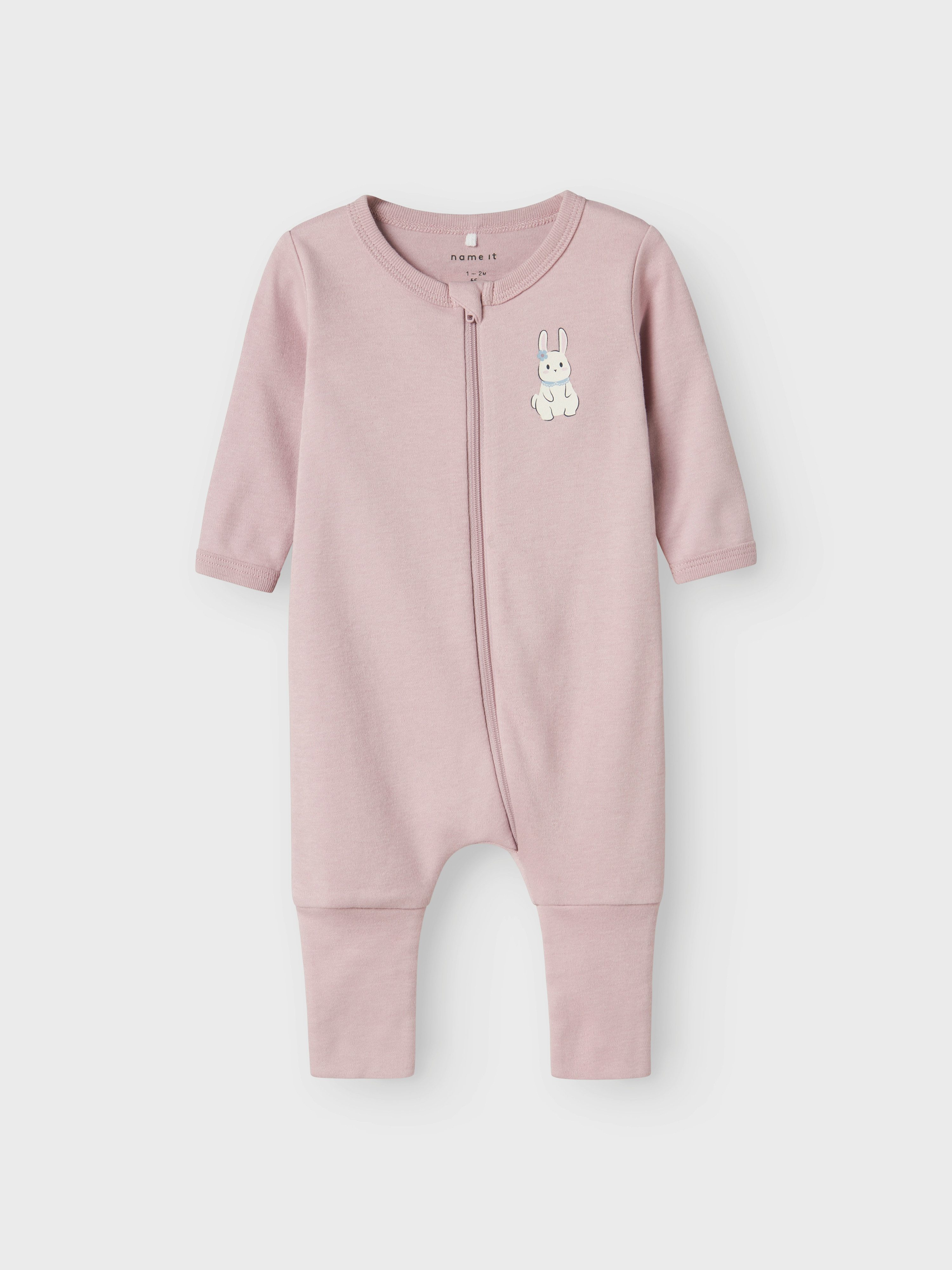 Name It Pyjama NBFNIGHTSUIT 2P ZIP FF SAND RABBIT NOOS