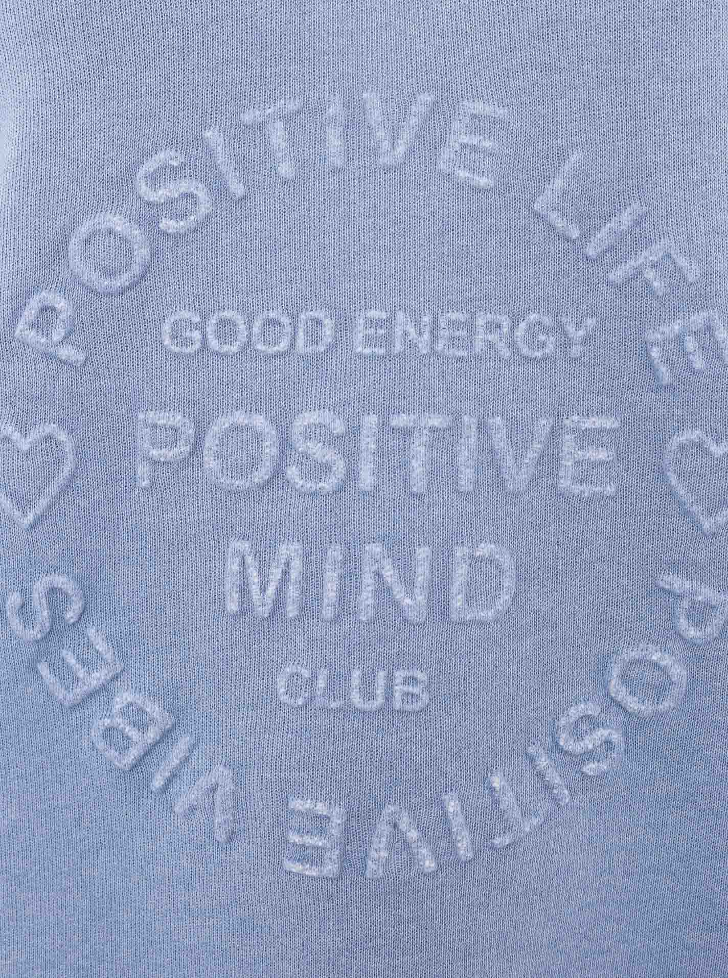 Zwillingsherz Sweatshirt Positive Mind met contrastnaad in neonkleur