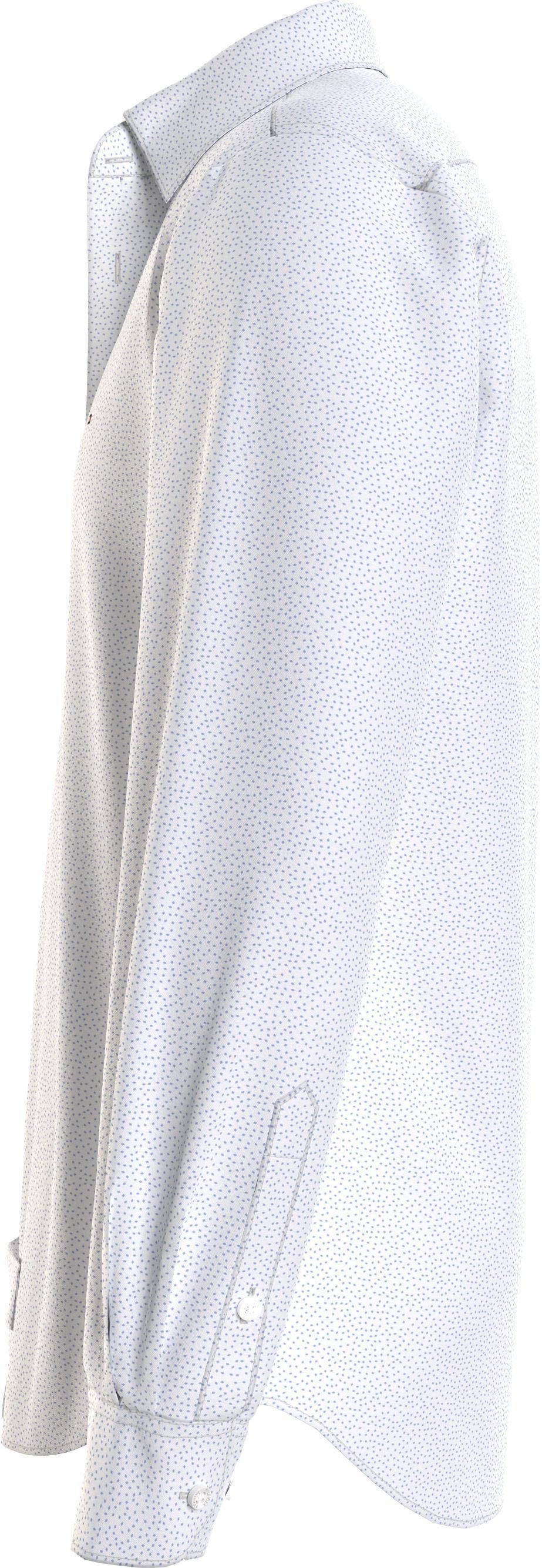 Tommy Hilfiger Overhemd met lange mouwen CL W-TILE PRINT RF SHIRT met subtiele labelvlag op de borst