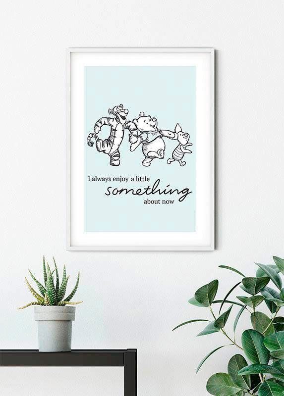 Komar Wanddecoratie Winnie the Pooh Little Something Wanddecoratie voor de kinderkamer - zonder lijst (1 stuk)