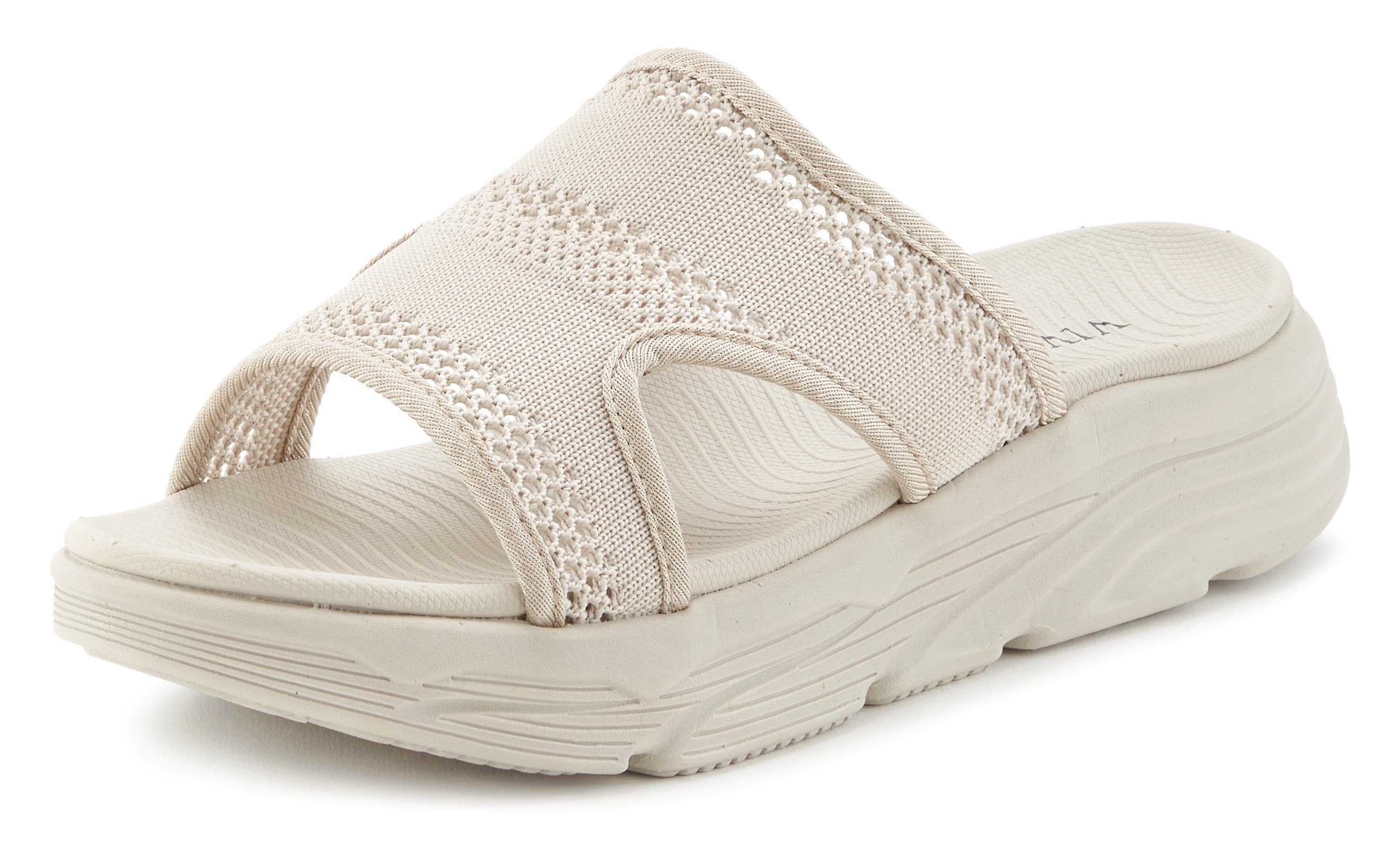 Vivance Slippers Mules, sandaal, open schoen met modieuze chunky-zool VEGAN