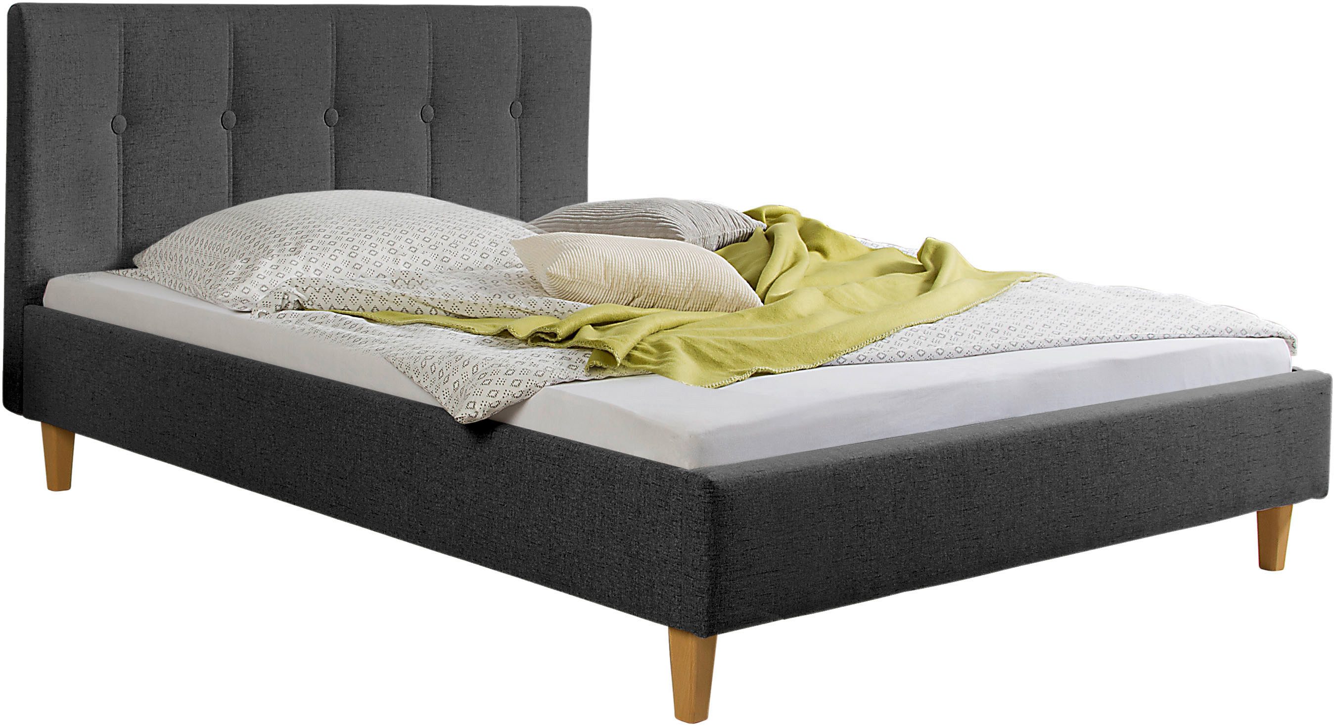 Maintal Gestoffeerd bed Leesburg Zijkanten van het bed zelf te monteren, zonder bedkist