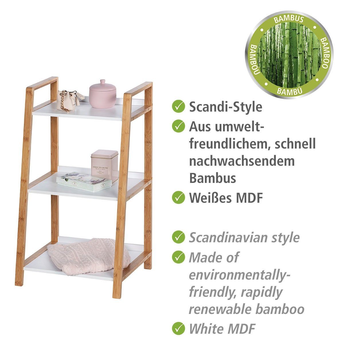 WENKO Stellingkast Finja 3 verdiepingen