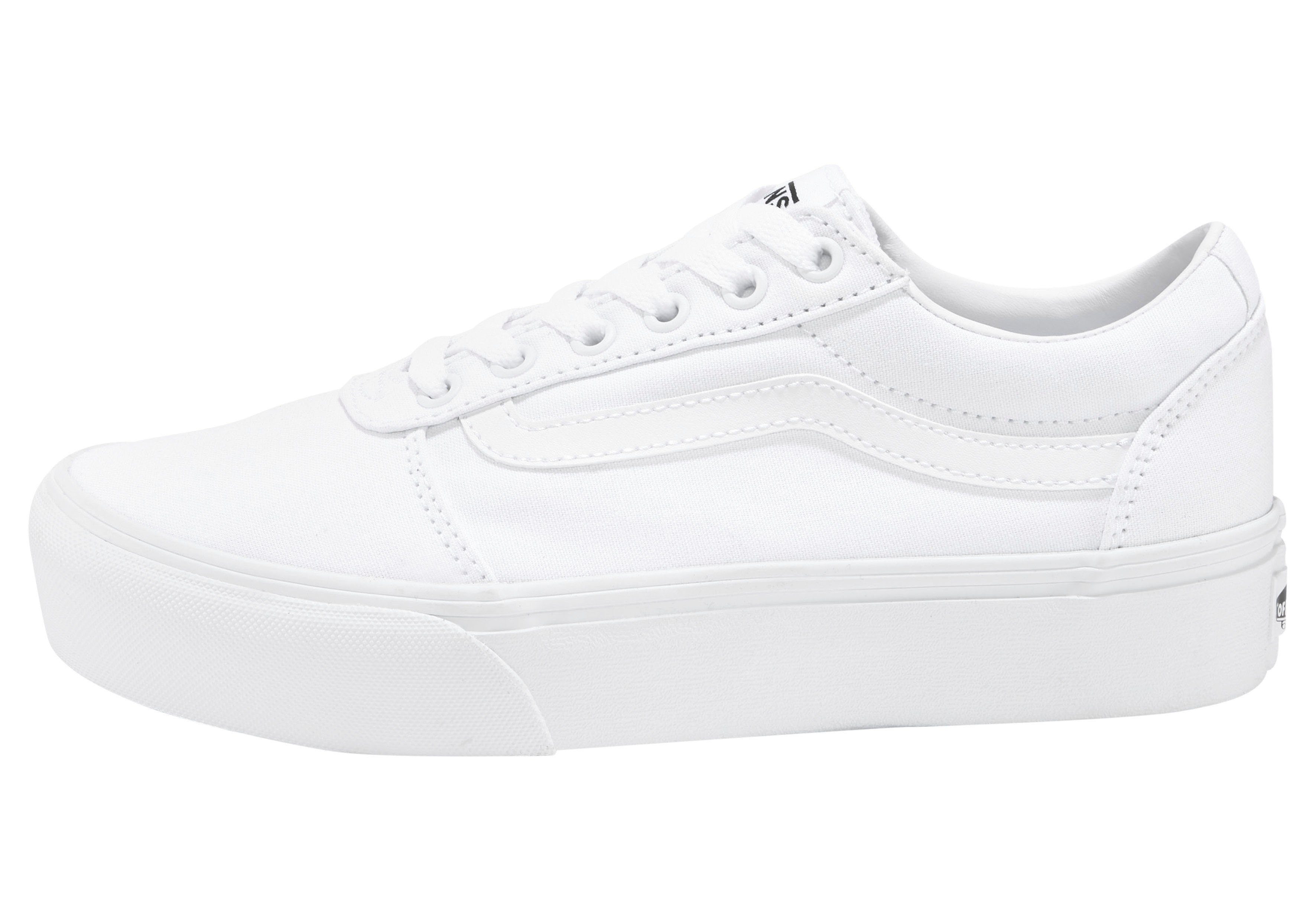 Vans Plateausneakers Ward Platform van textielen canvasmateriaal