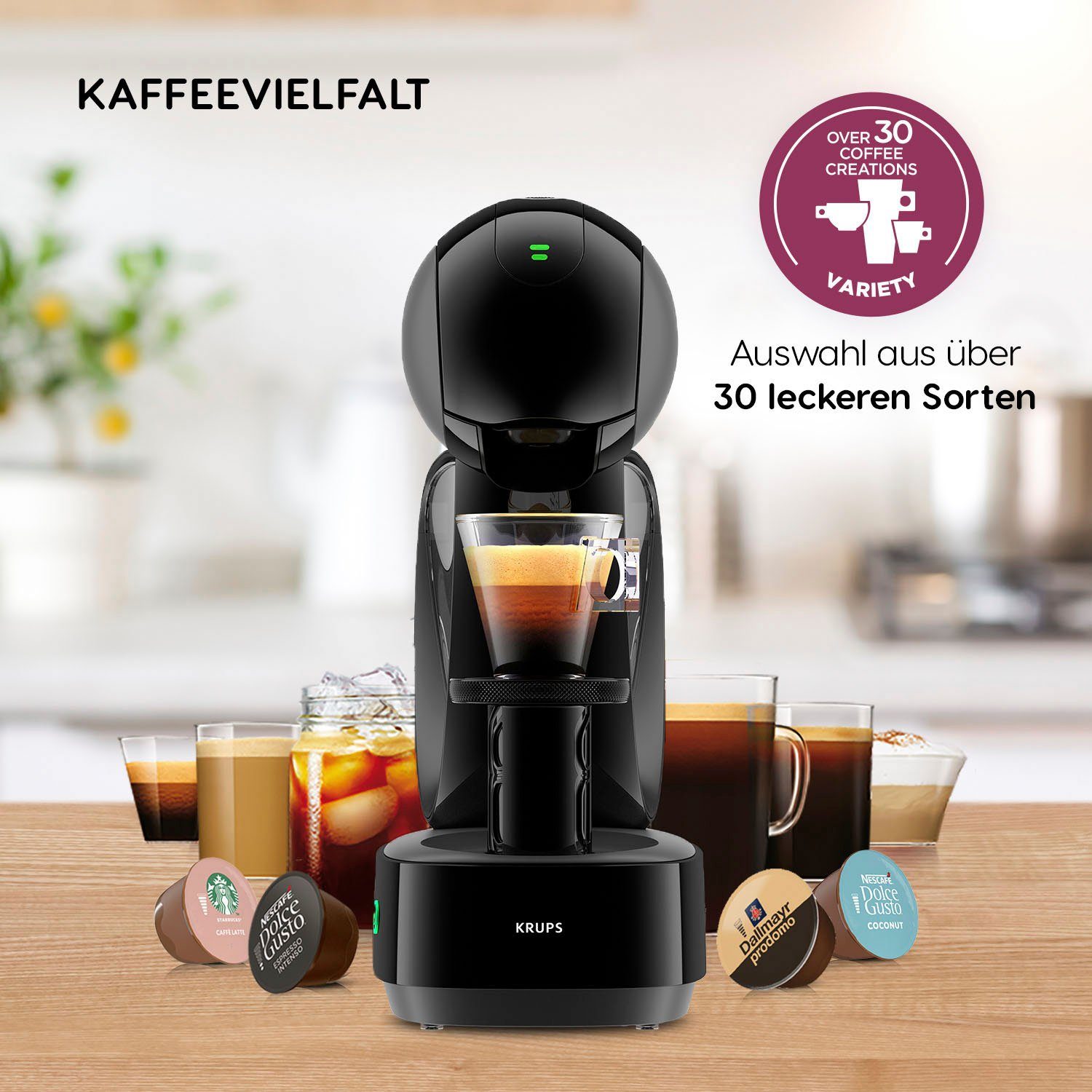 Nescafé Dolce Gusto Koffiecapsulemachine KP2708 Infinissima Touch Automatic, incl. 3 pakken dolce gusto flat white t.w.v. €17,97 (adviesprijs)