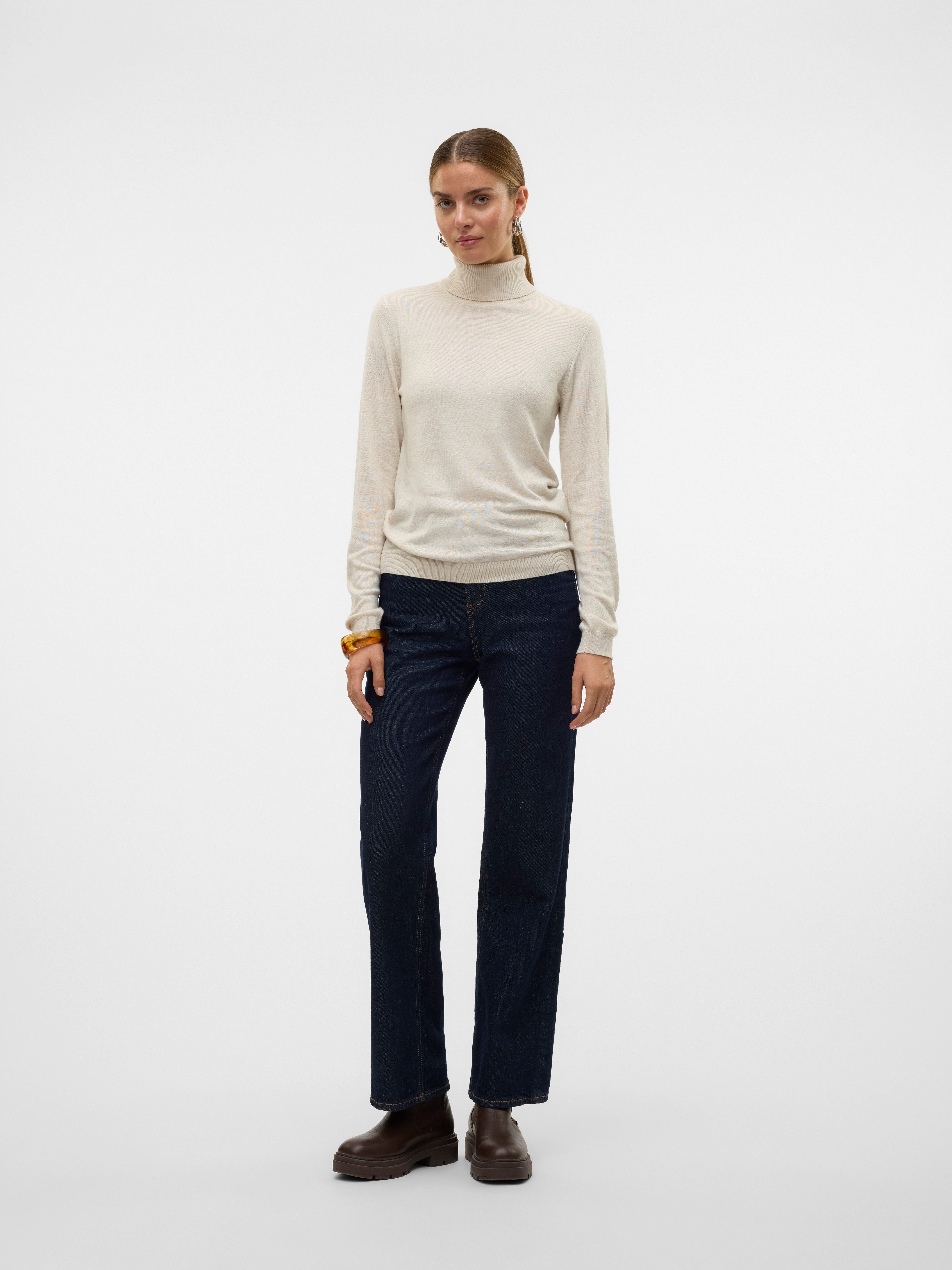 Vero Moda Gebreide trui VMIRIS LS ROLLNECK PULLOVER GA NOOS