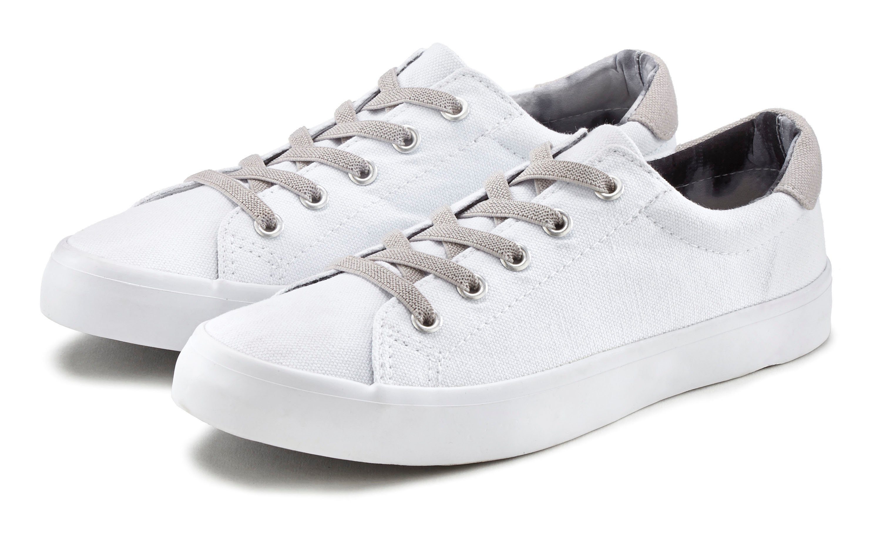 Lascana Sneakers van textiel met batik-look en elastieken veterbandjes nu  online kopen | OTTO