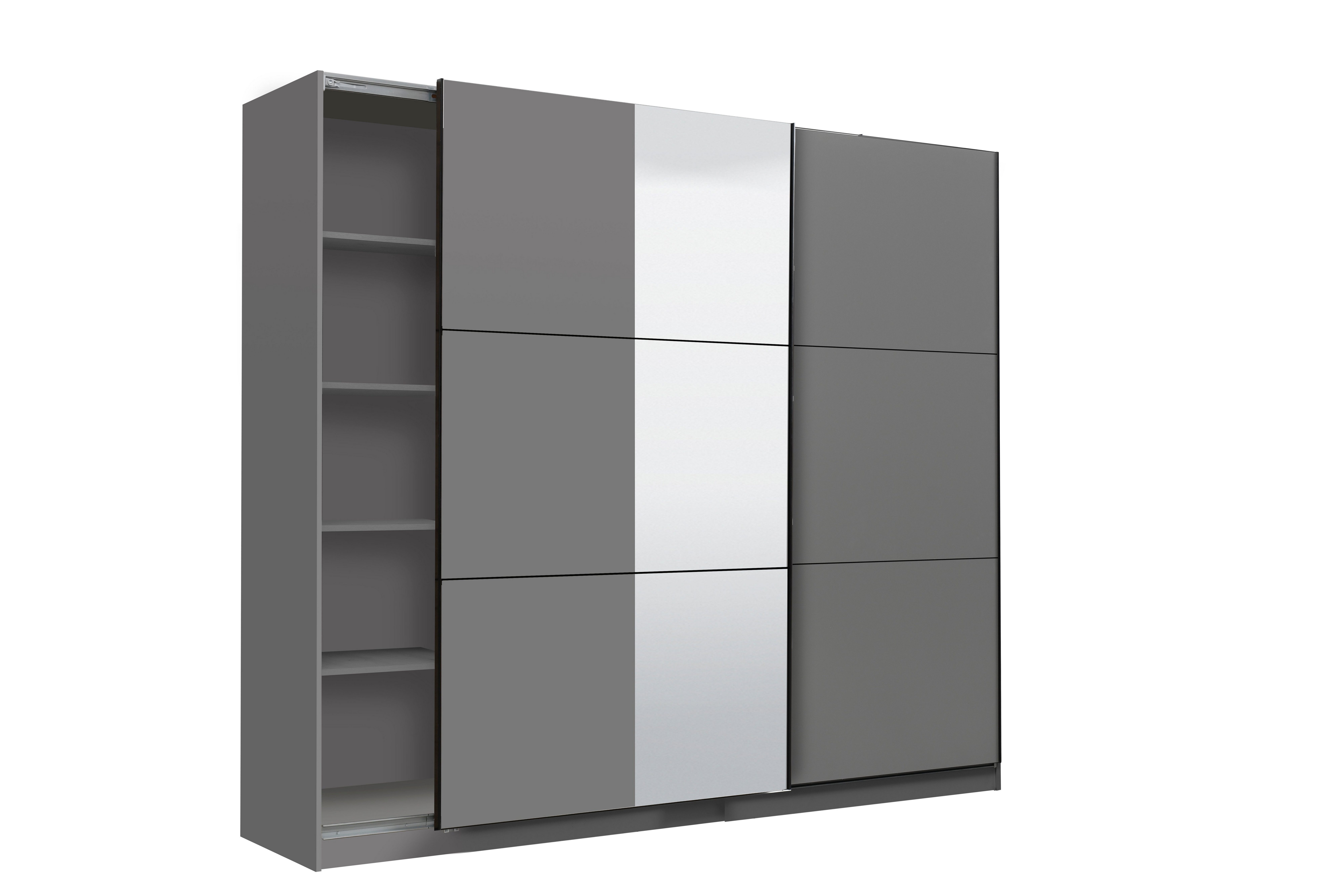 INOSIGN Zweefdeurkast Sierra kledingkast met spiegel linnenkast garderobe Topseller INCLUSIEF interne indeling, FSC®-gecertificeerd, OTTOs Choice