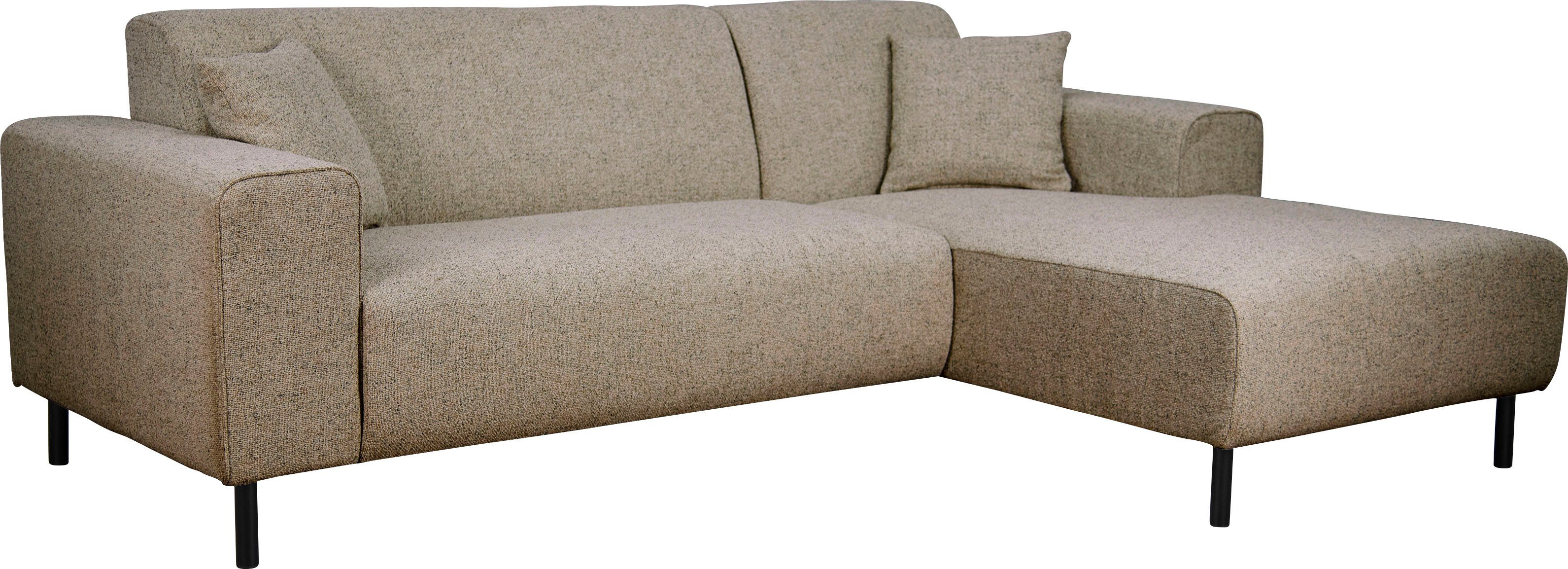 Home affaire Hoekbank ARROS L-vorm met golfondersteuning, afmetingen B/D/H: 235/163/81 cm incl. sierkussens, met recamiere rechts/links bestelbaar, ook in cord