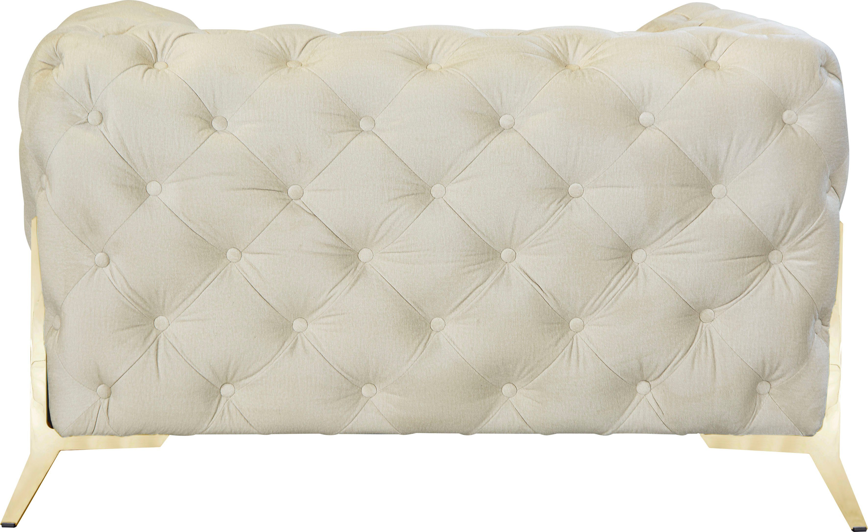 Leonique Chesterfield-fauteuil Amaury Fauteuil luxueuze capitonnage, moderne chesterfield look, kleur van de poten ter keuze