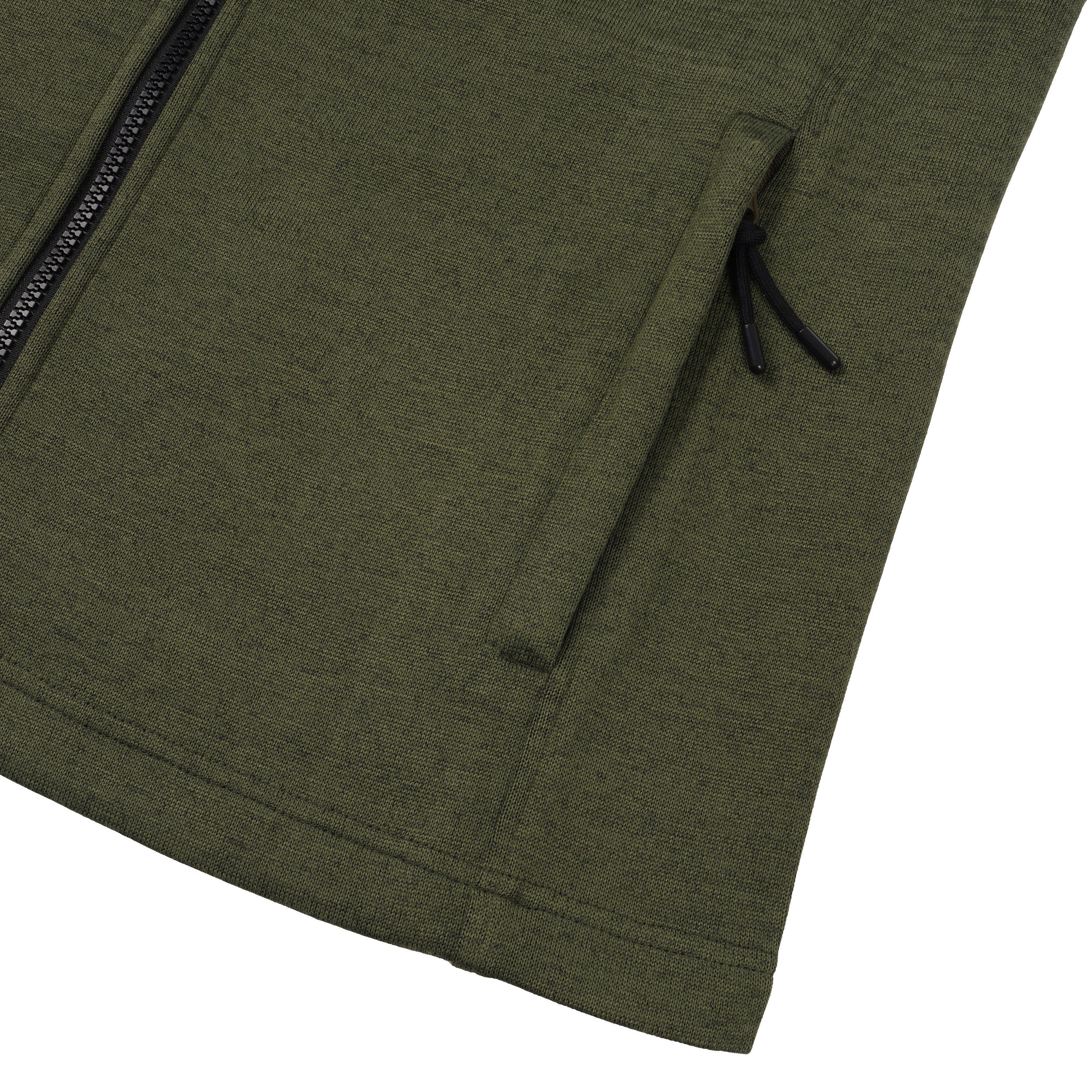 Icepeak Gebreid fleecejack H STRICKFLEECEJACKE AGAR met logo-patch op de bovenarm