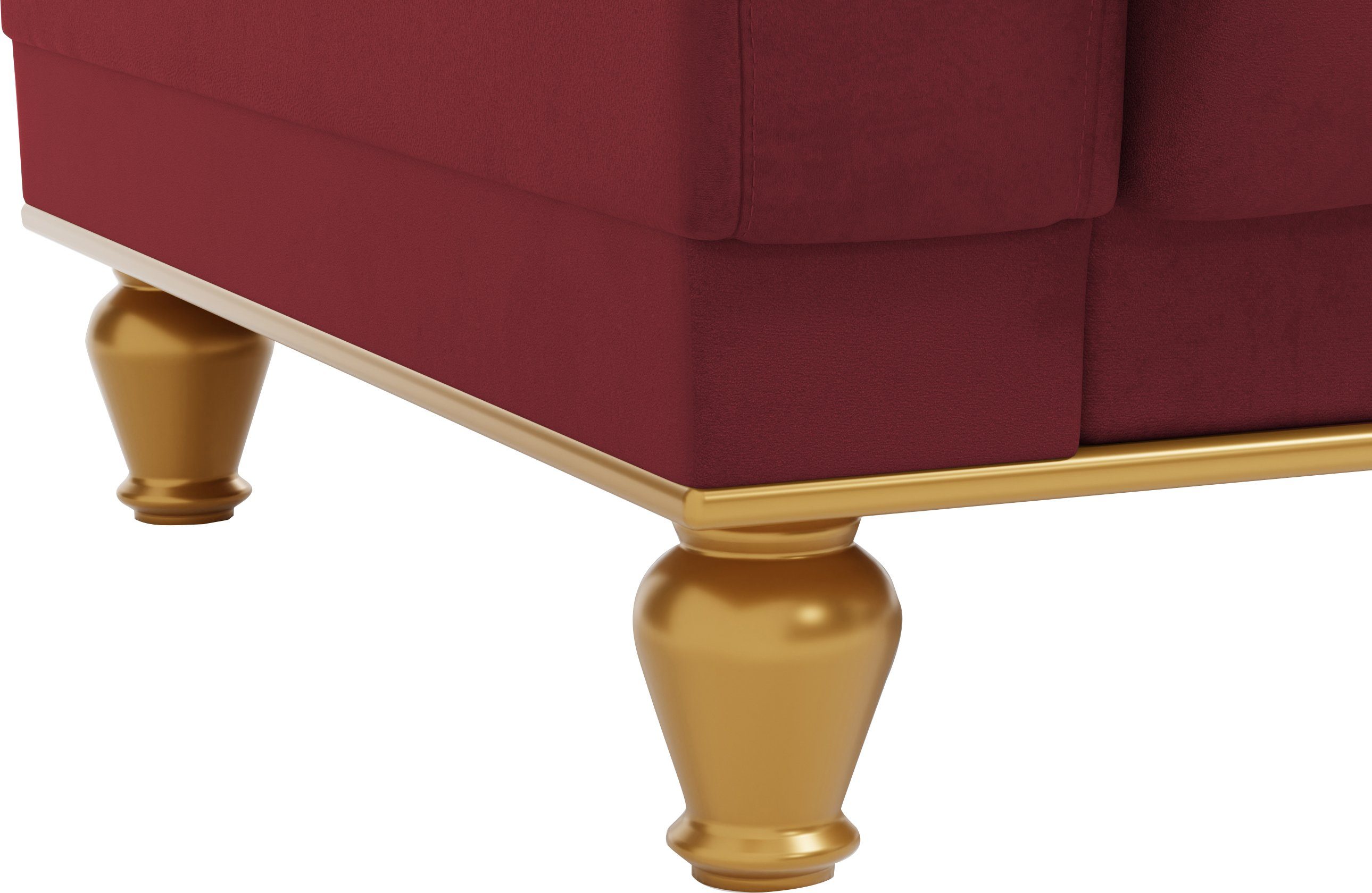 sit&more 2-zitsbank Orient 5 Rugkussen met strassteentjes, goudkleurige applicaties