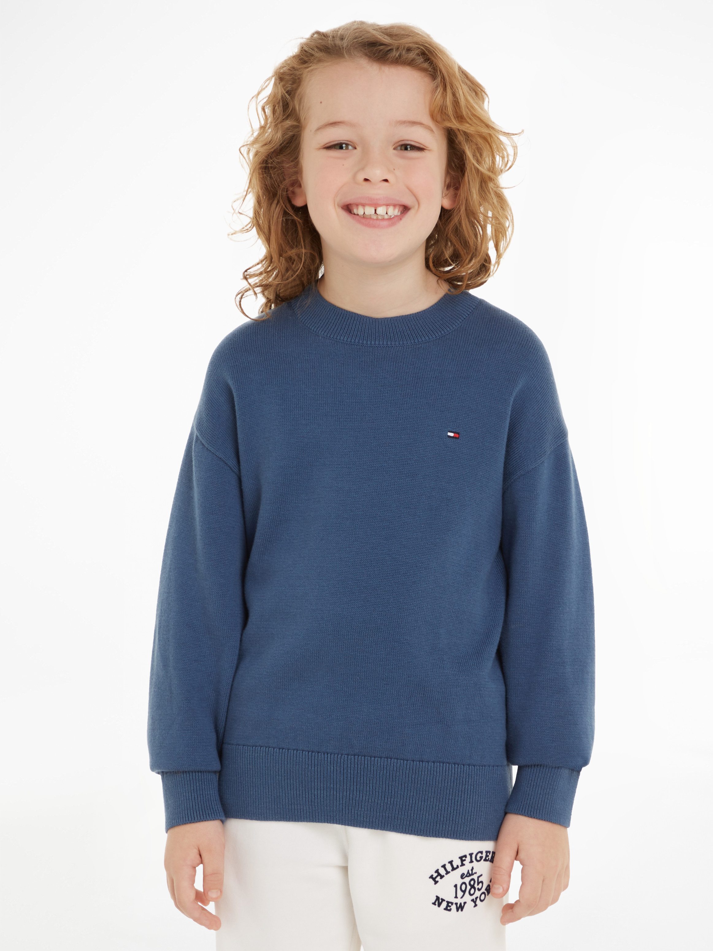 Tommy Hilfiger Gebreide trui ESSENTIAL SWEATER Kinderen tot 16 jaar met logostiksel