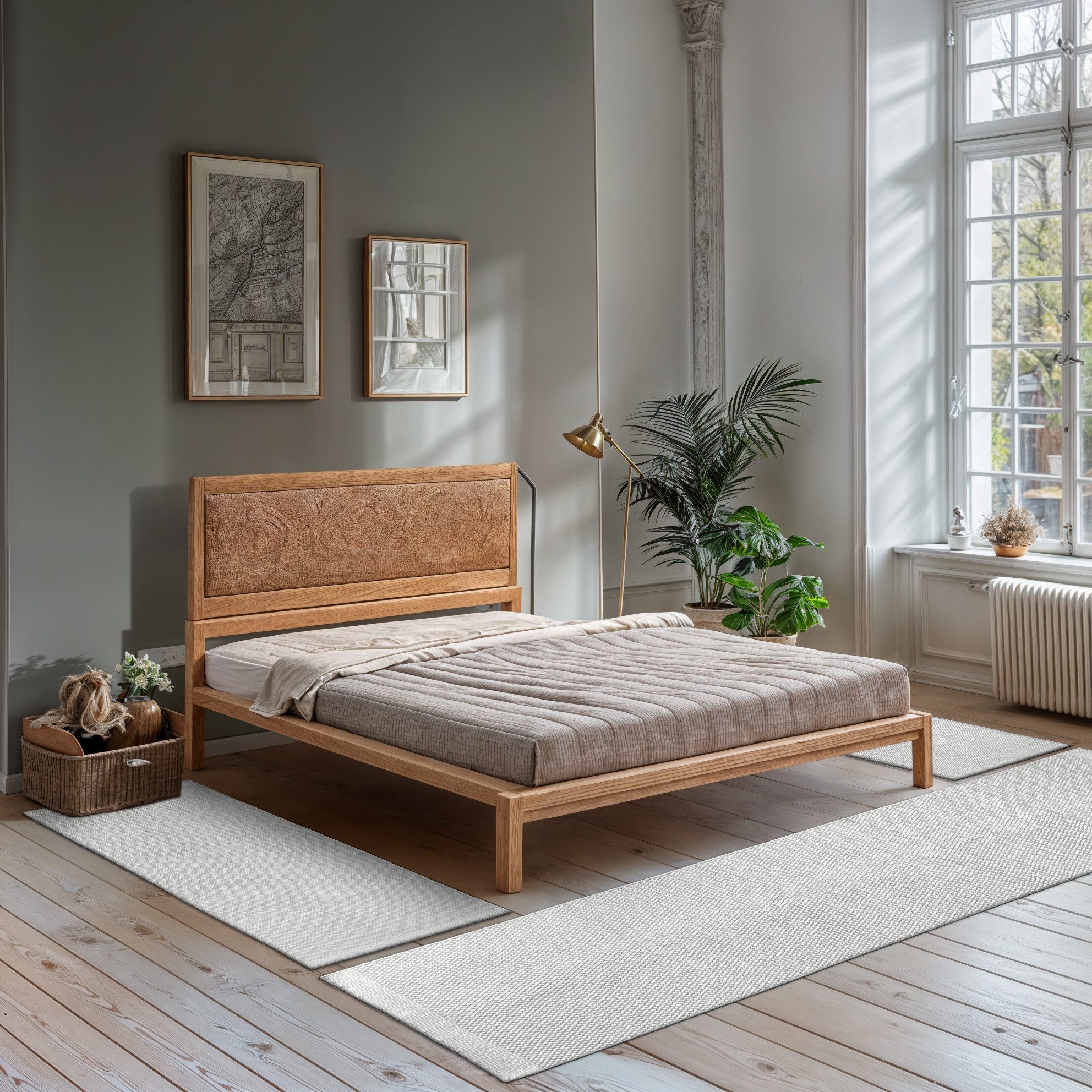 Myflair Möbel & Accessoires Set slaapkamerkleedjes WOOLY DREAM handgeweven omkeerbare tapijt, effen kleuren, 100% wol, woonkamer bedvloerkleden maat