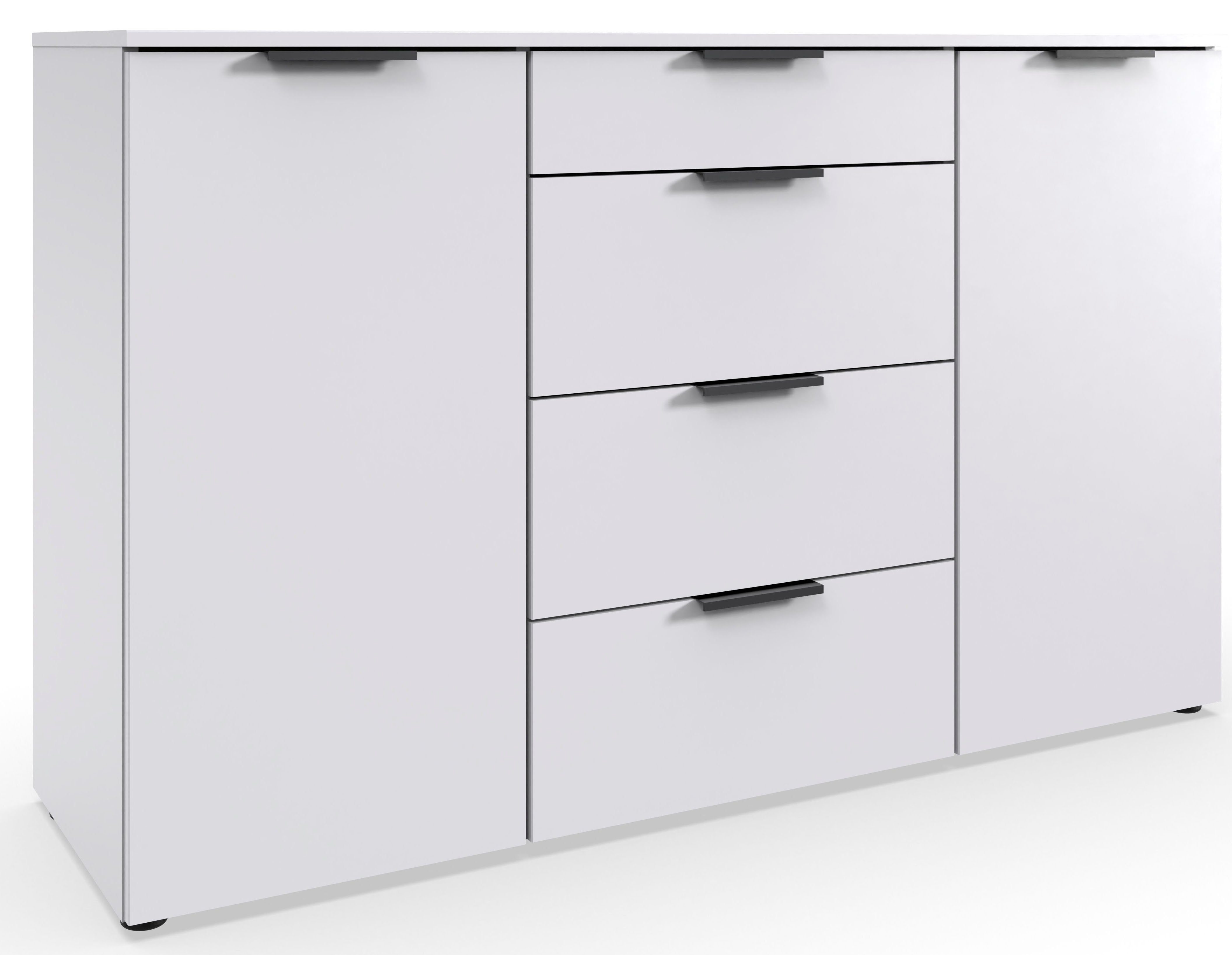 Wimex Kast met laden en deuren Level by fresh to go 2-deurs met 4 laden, soft-close functie, 135 cm breed, 84 cm hoog commodes & ladekasten