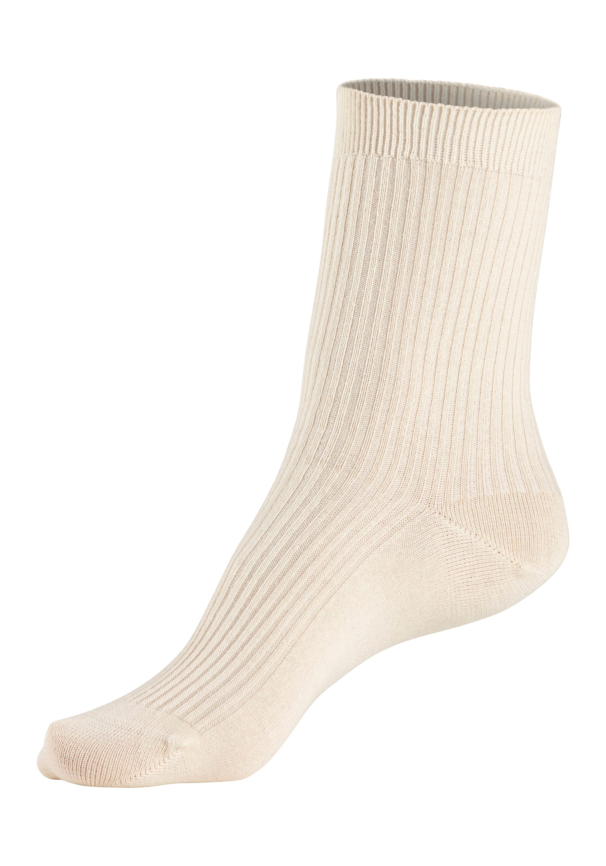 Lavana Basic sokken met fijne rib (set, 5 paar)