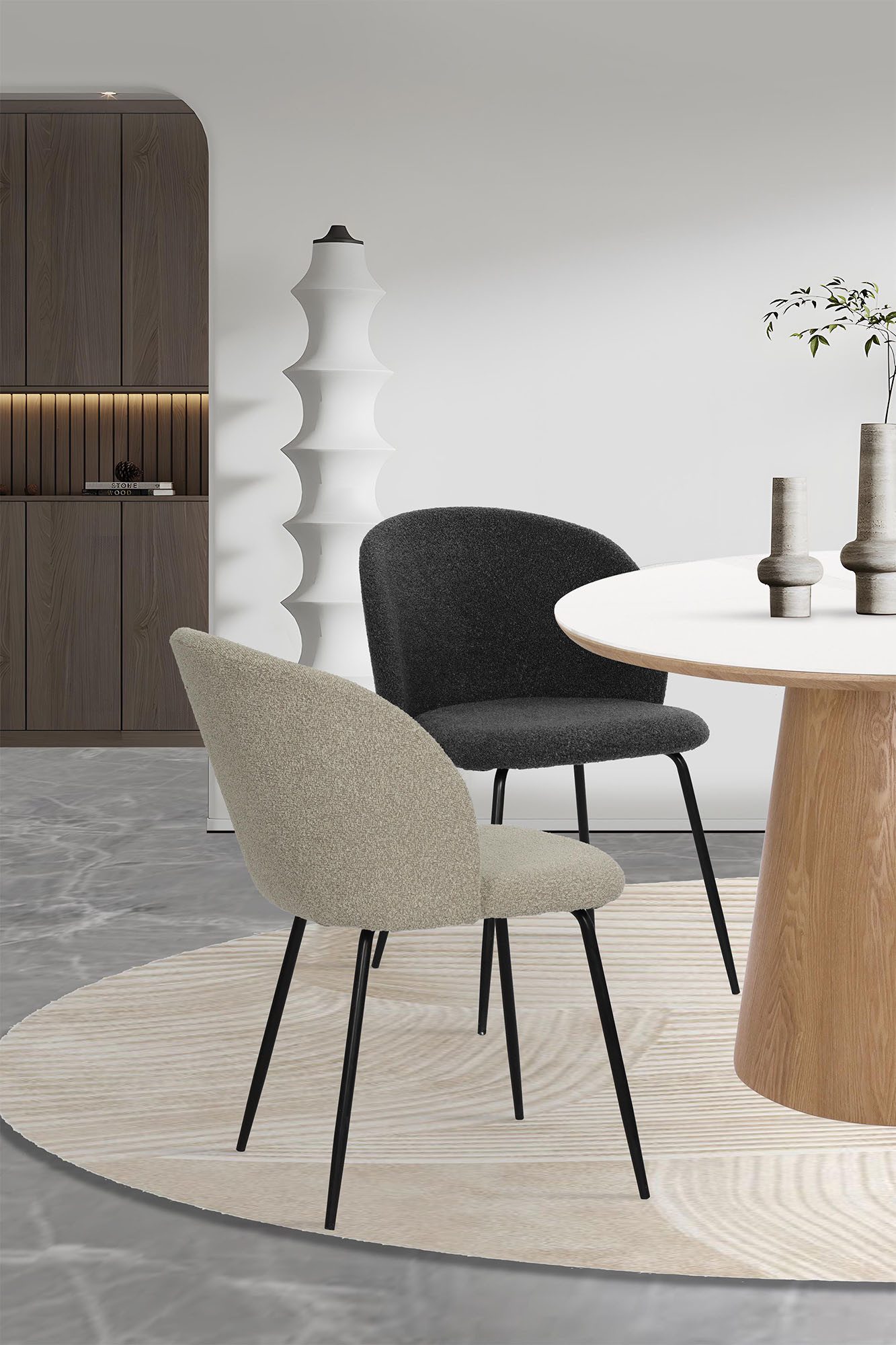 SIT Stoel met 4 poten Öko-Tex gecertificeerd (set, 2 stuks)