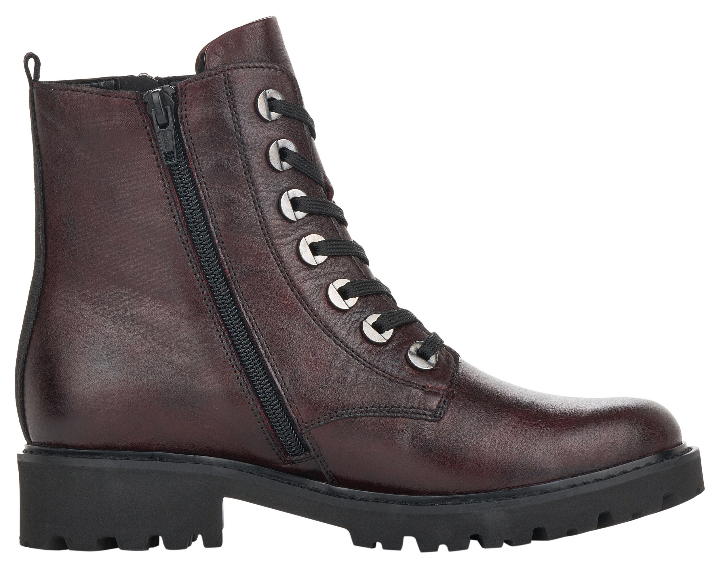 Remonte Veterlaarsjes blokhak, laarsjes, veterschoenen, flats in used look