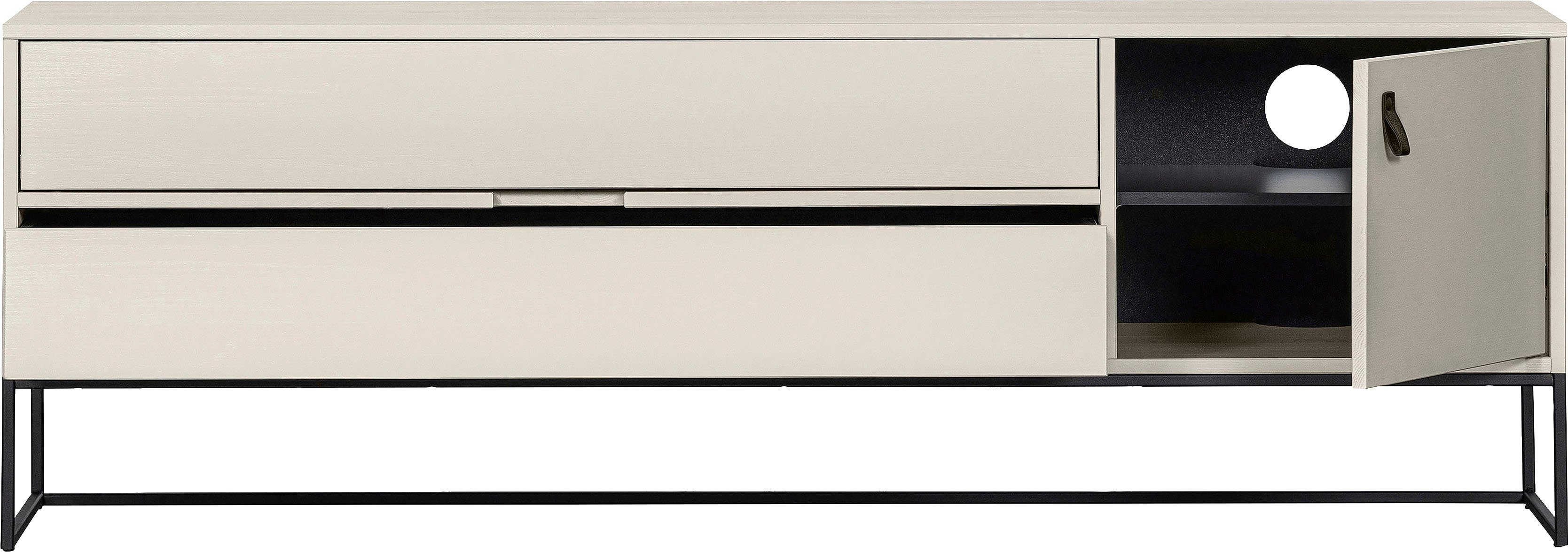 WOOOD Tv-meubel Silas TV-Lowboard Commode, 2 lades en 1 deur, veel opbergruimte, breedte 120 of 180 cm