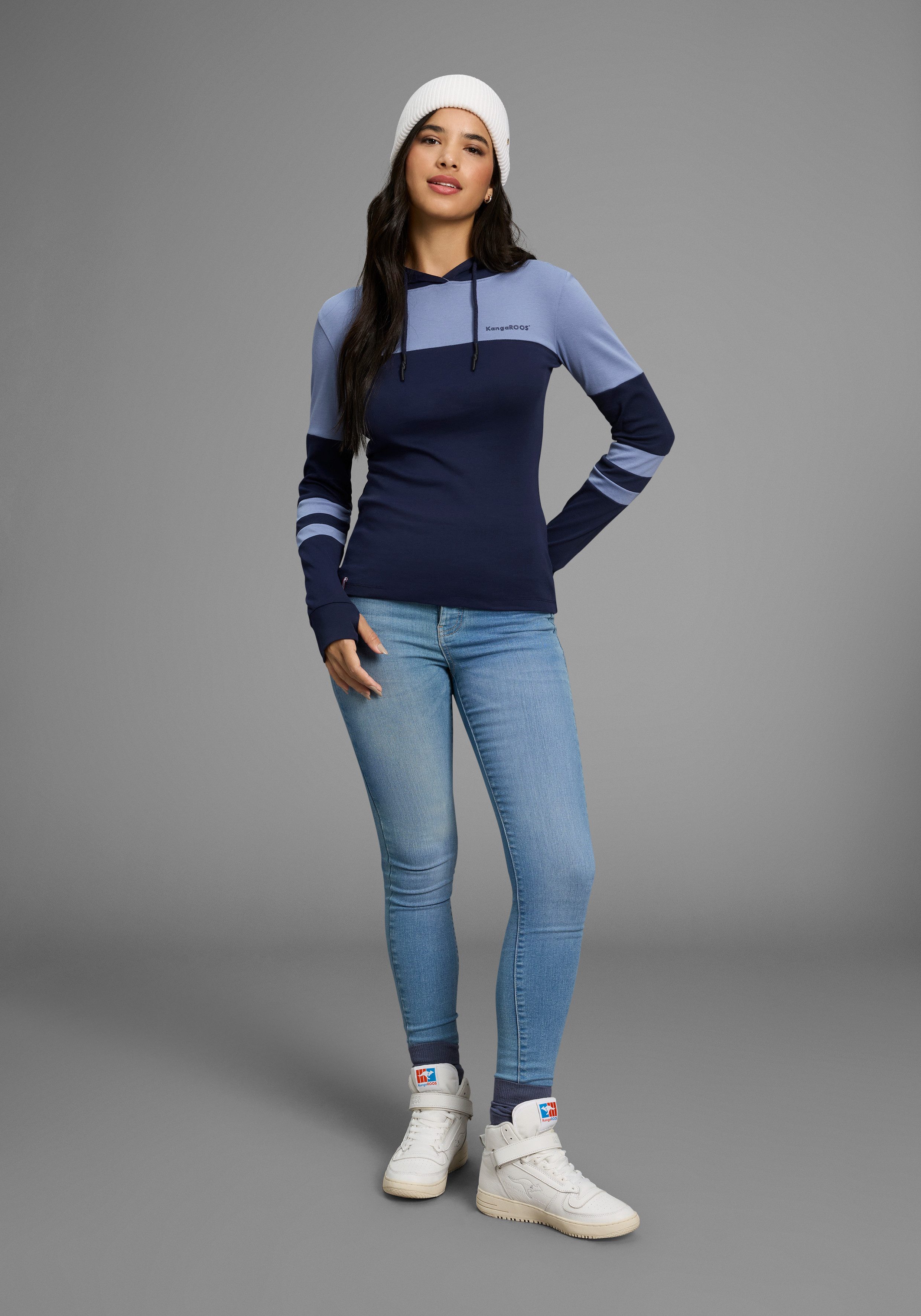 KangaROOS Capuchonshirt colourblocking-stijl