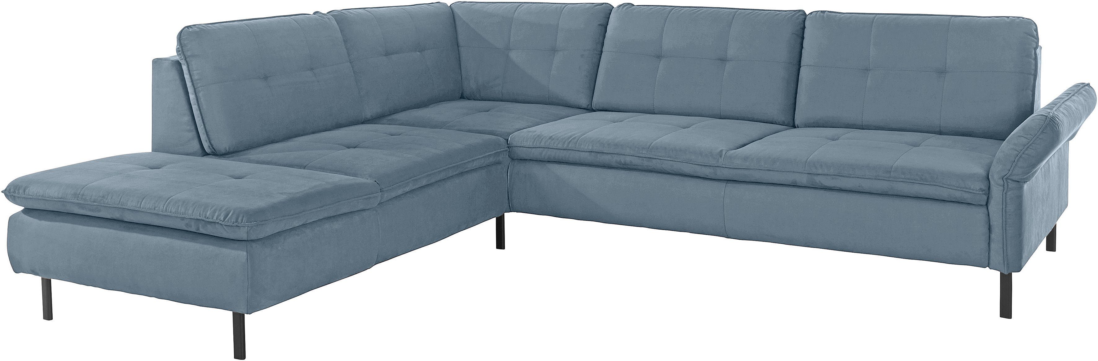 INOSIGN Hoekbank Birkholm L-vorm Verstelbare armleuningen, ook in Easy Clean bekleding - met water te reinigen