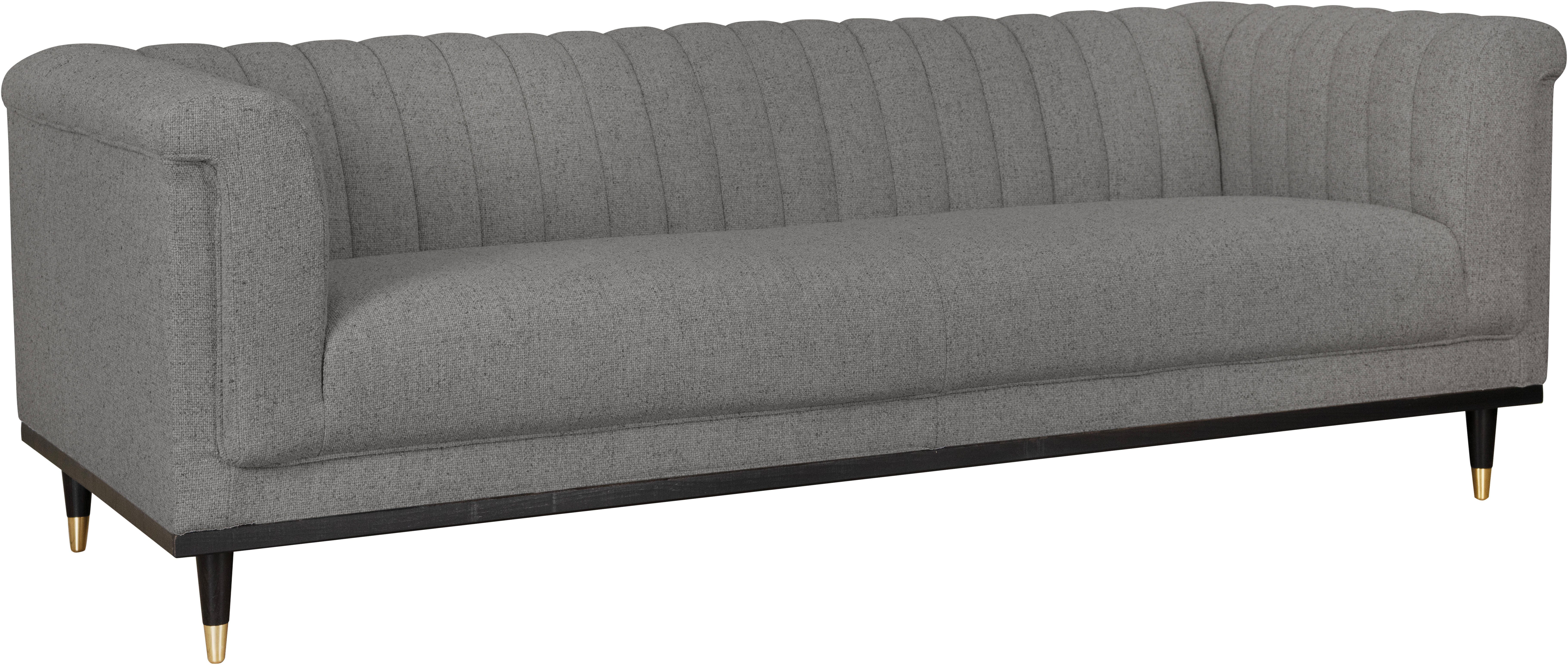 Guido Maria Kretschmer Home&Living 3-zitsbank Chamby met houten rand onder en stiksels bij de leuning
