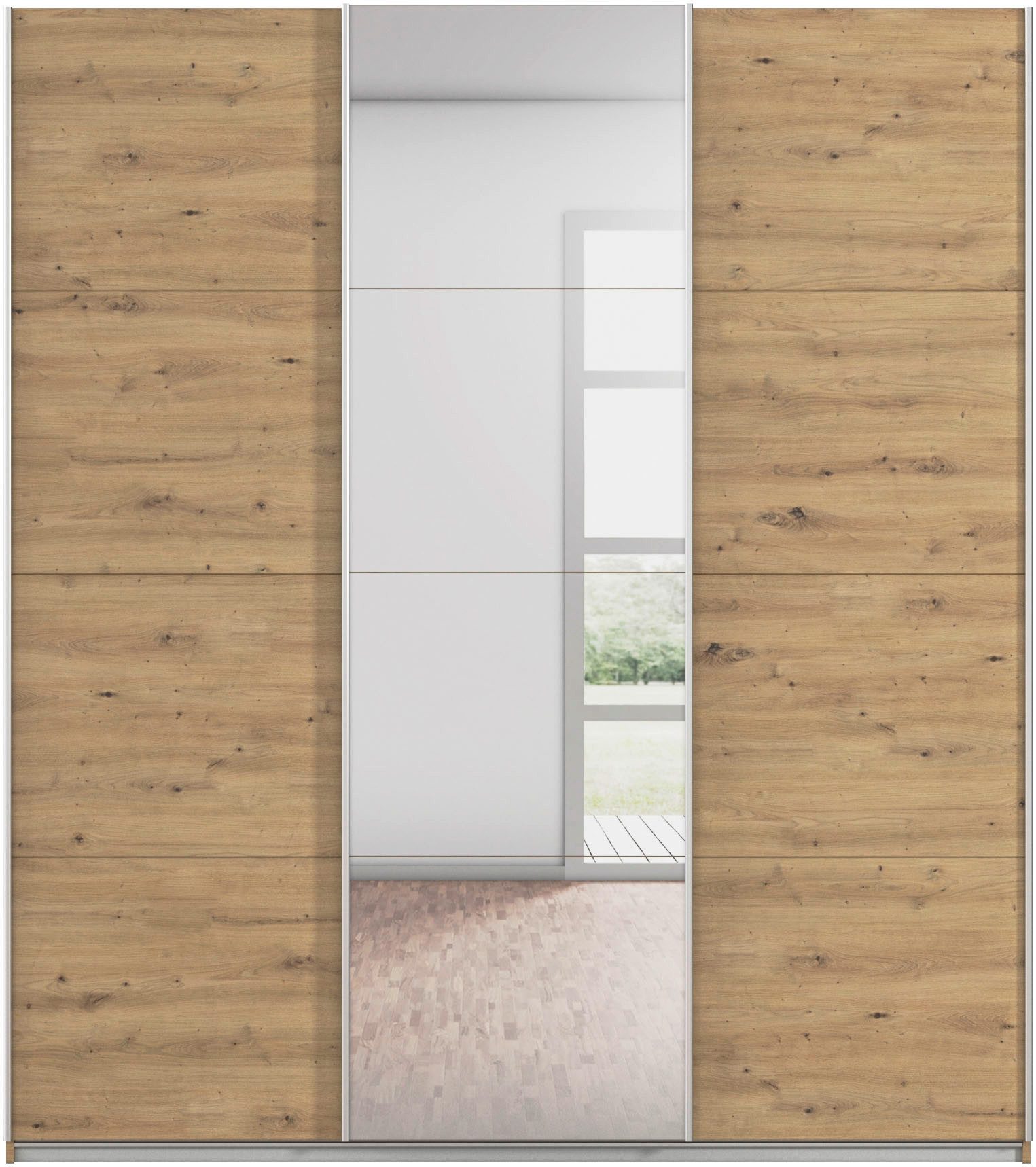 rauch Schuifdeurkast Kledingkast Garderobe CORTONA inclusief interieurindeling,