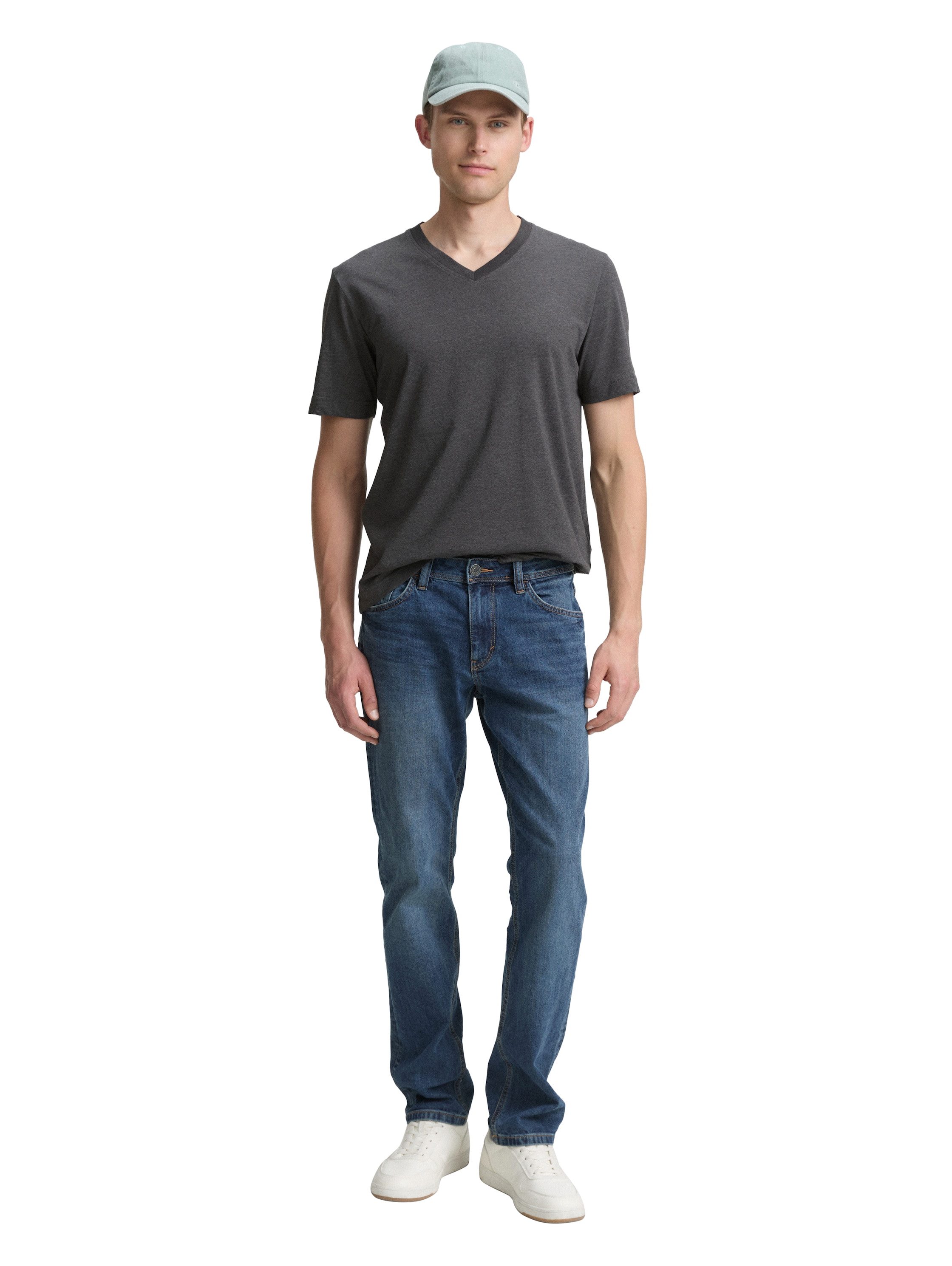 Tom Tailor T-shirt met v-hals, duopack (set, 2-delig)