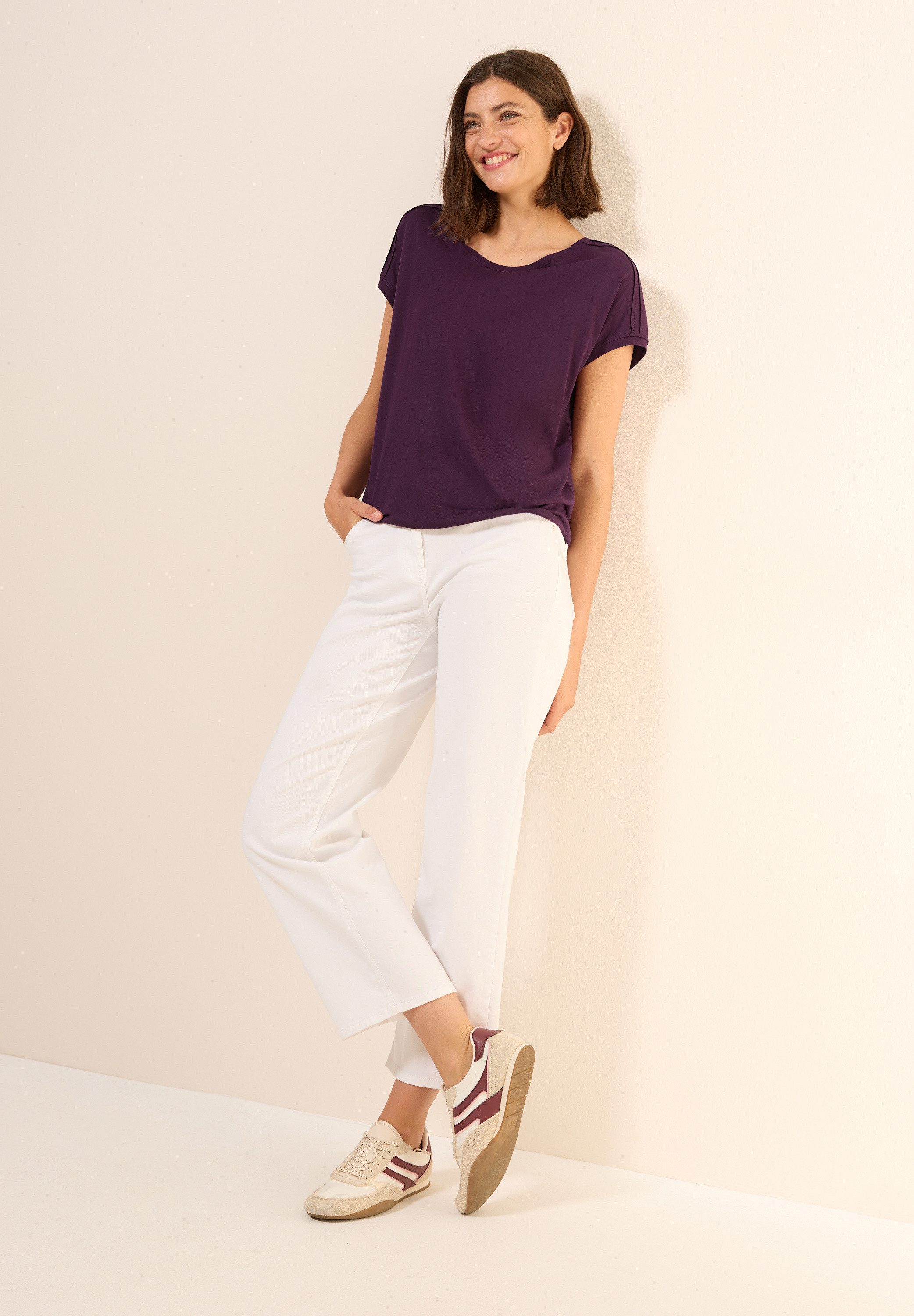 Cecil T-shirt met schouderdetail
